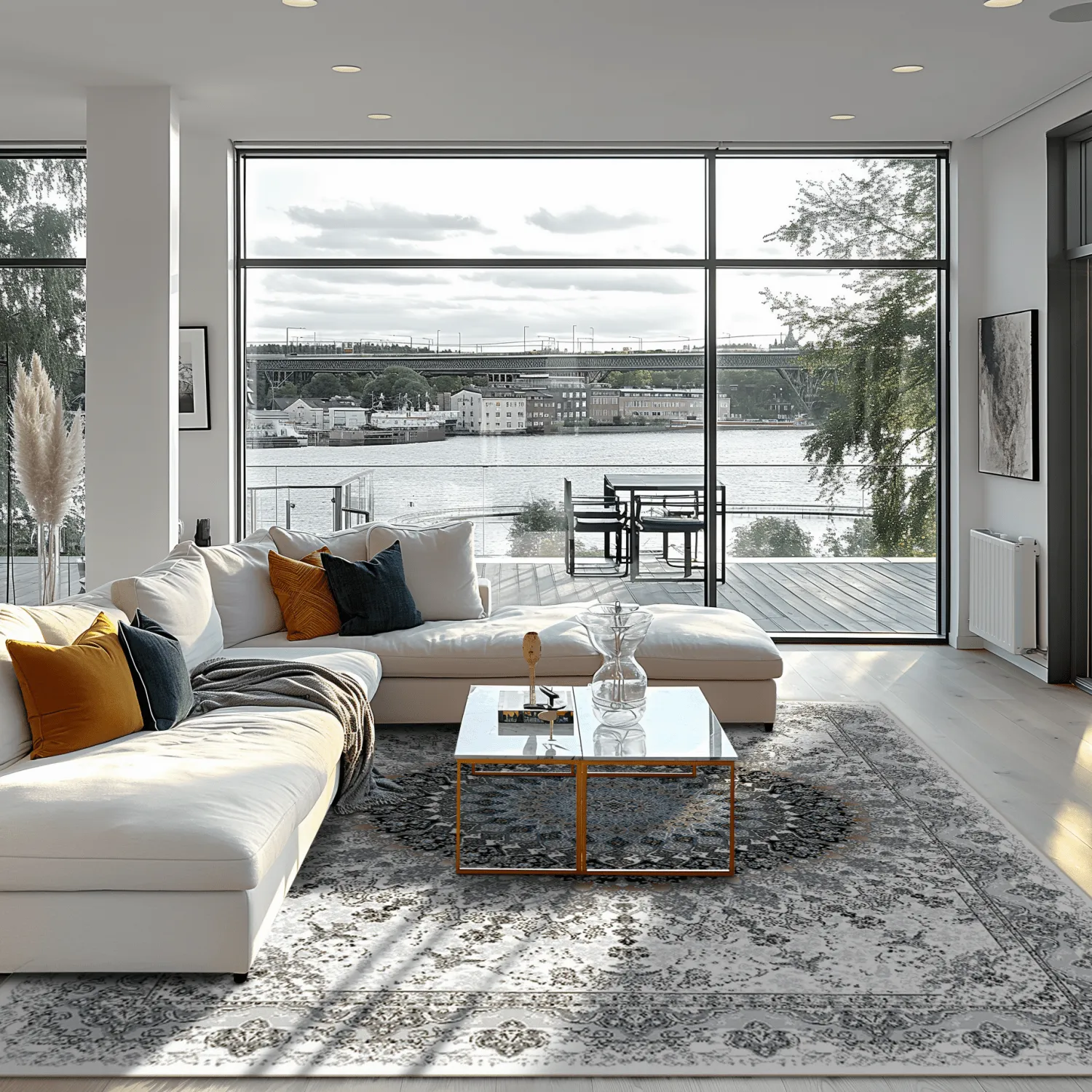 Wilton-tæppe - Yelda (hvid/multi)