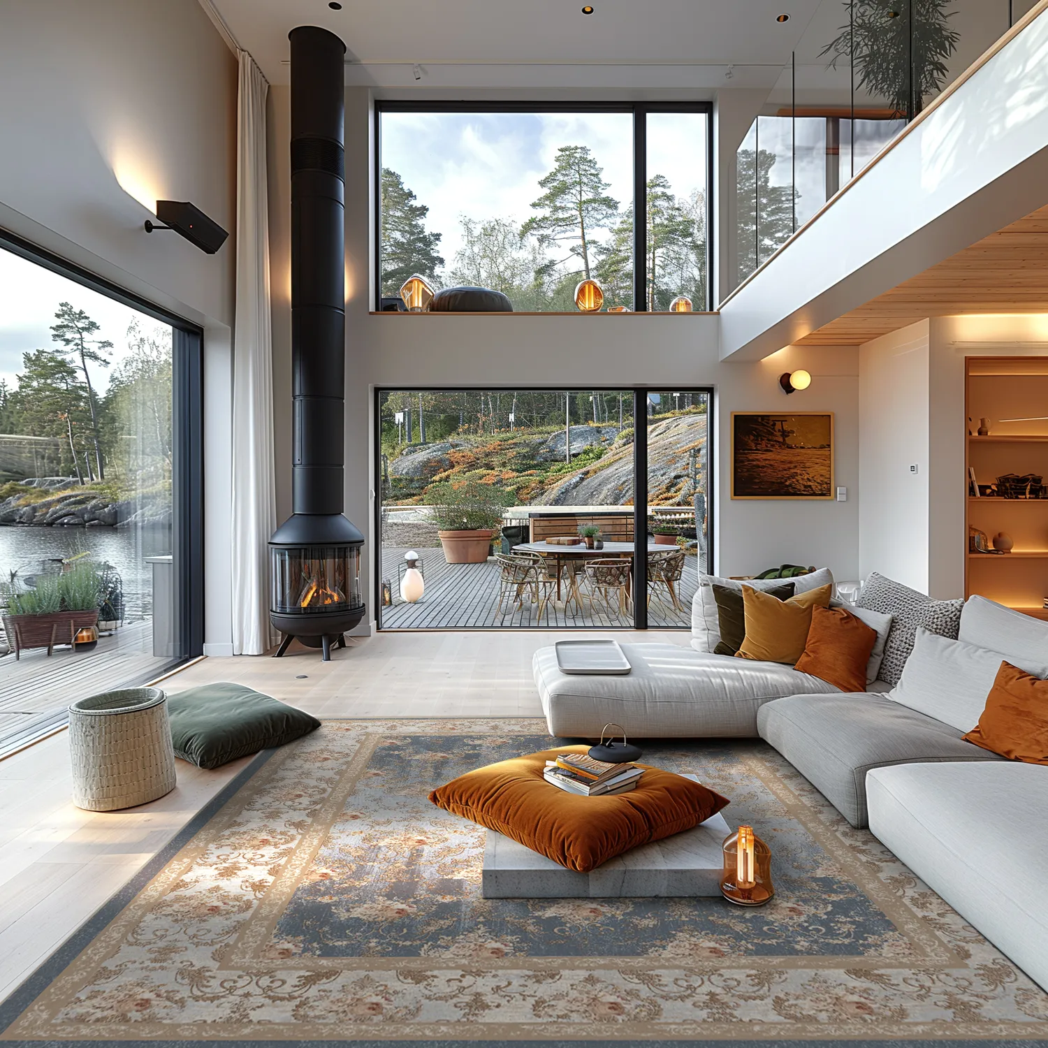 Wilton-tæppe - Zafer (grå/beige)