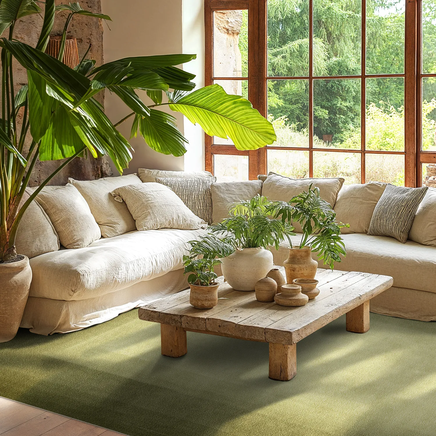 Wilton-tæppe - Zina (mosgrøn)