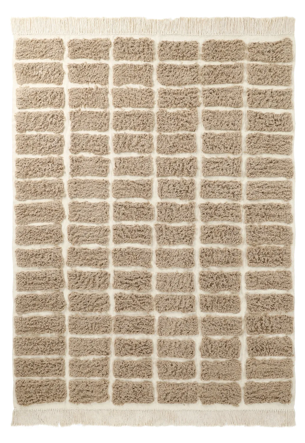 Ryatæpper - Zola Natural Cotton Shaggy (beige)