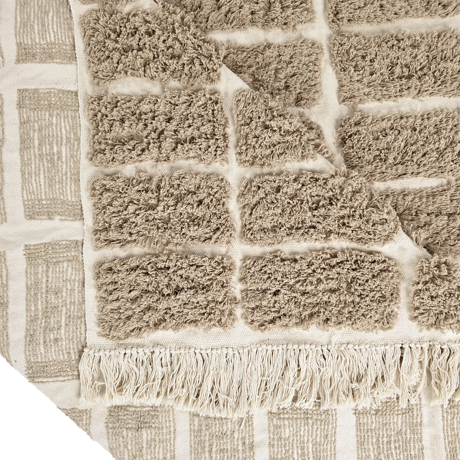 Ryatæpper - Zola Natural Cotton Shaggy (beige)