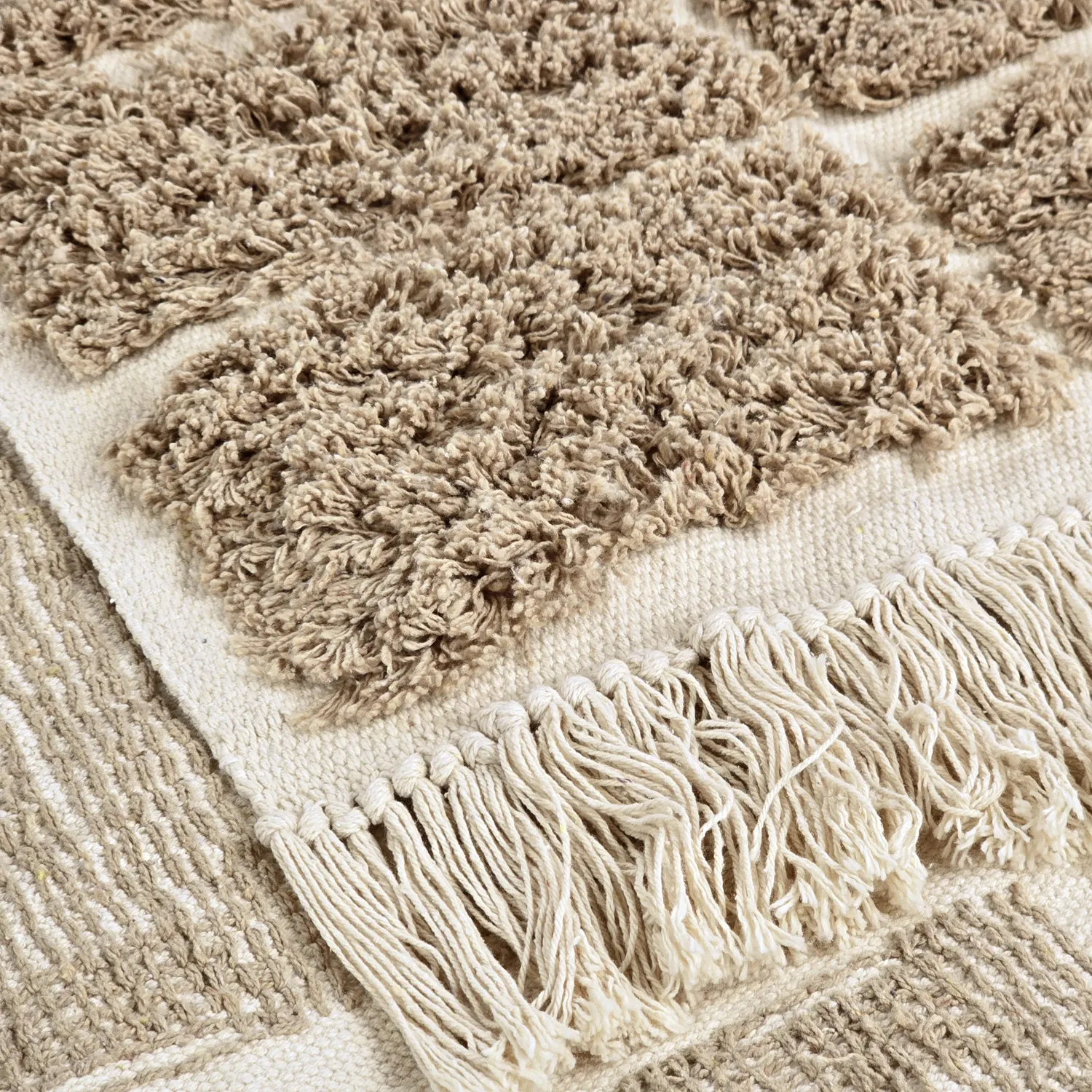 Ryatæpper - Zola Natural Cotton Shaggy (beige)