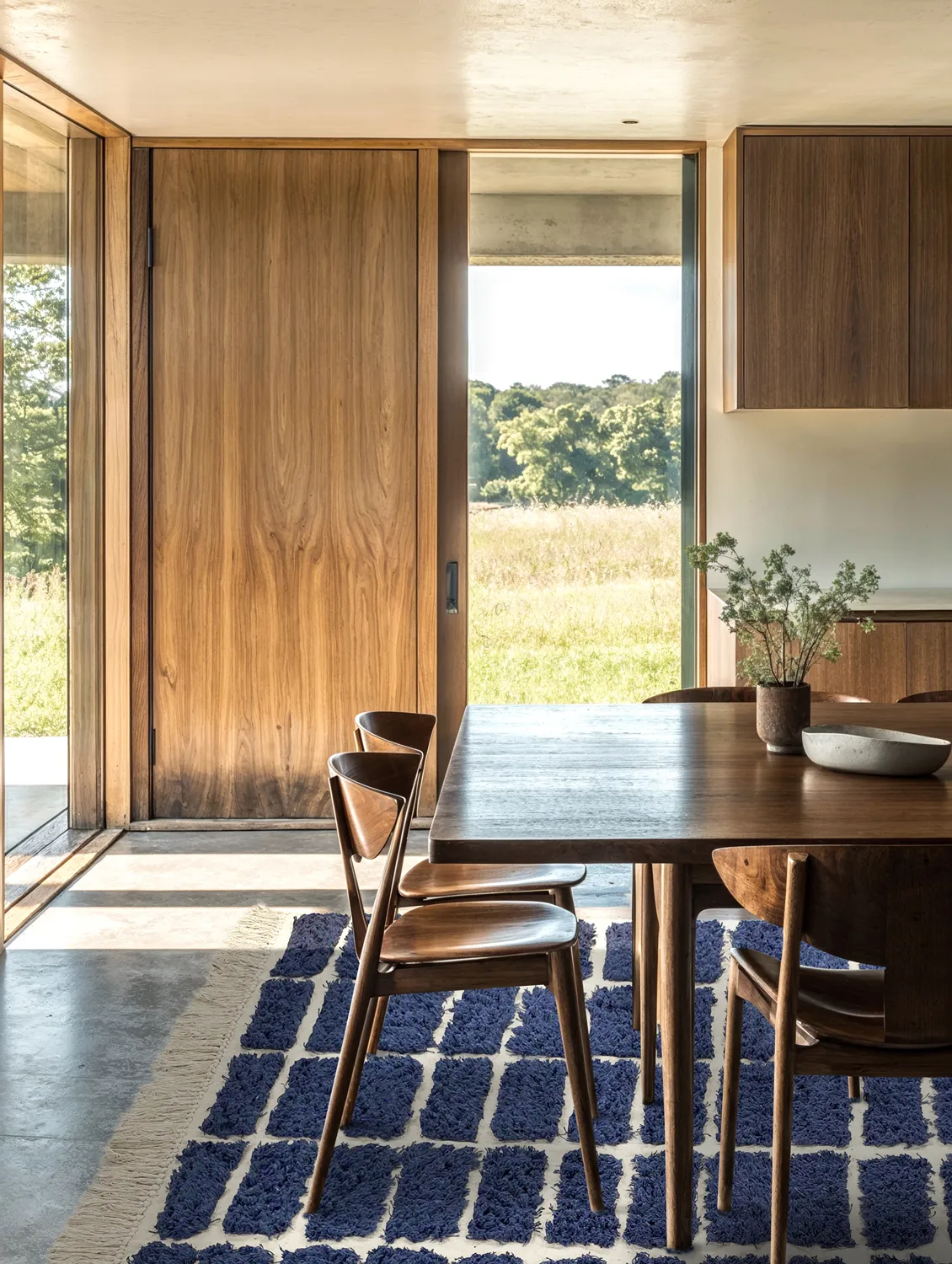 Ryatæpper - Zola Natural Cotton Shaggy (blå)