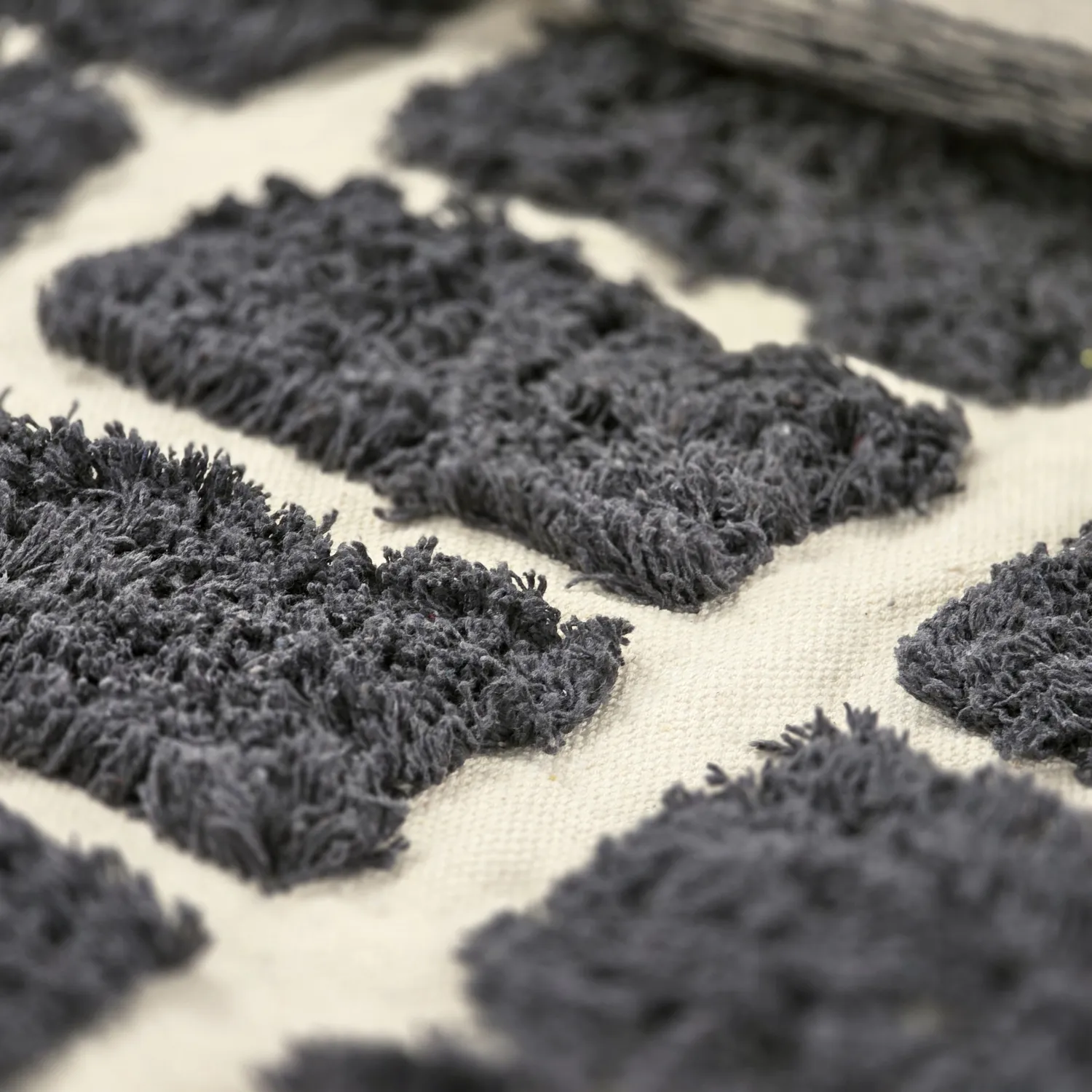 Ryatæpper - Zola Natural Cotton Shaggy (mørkegrå)