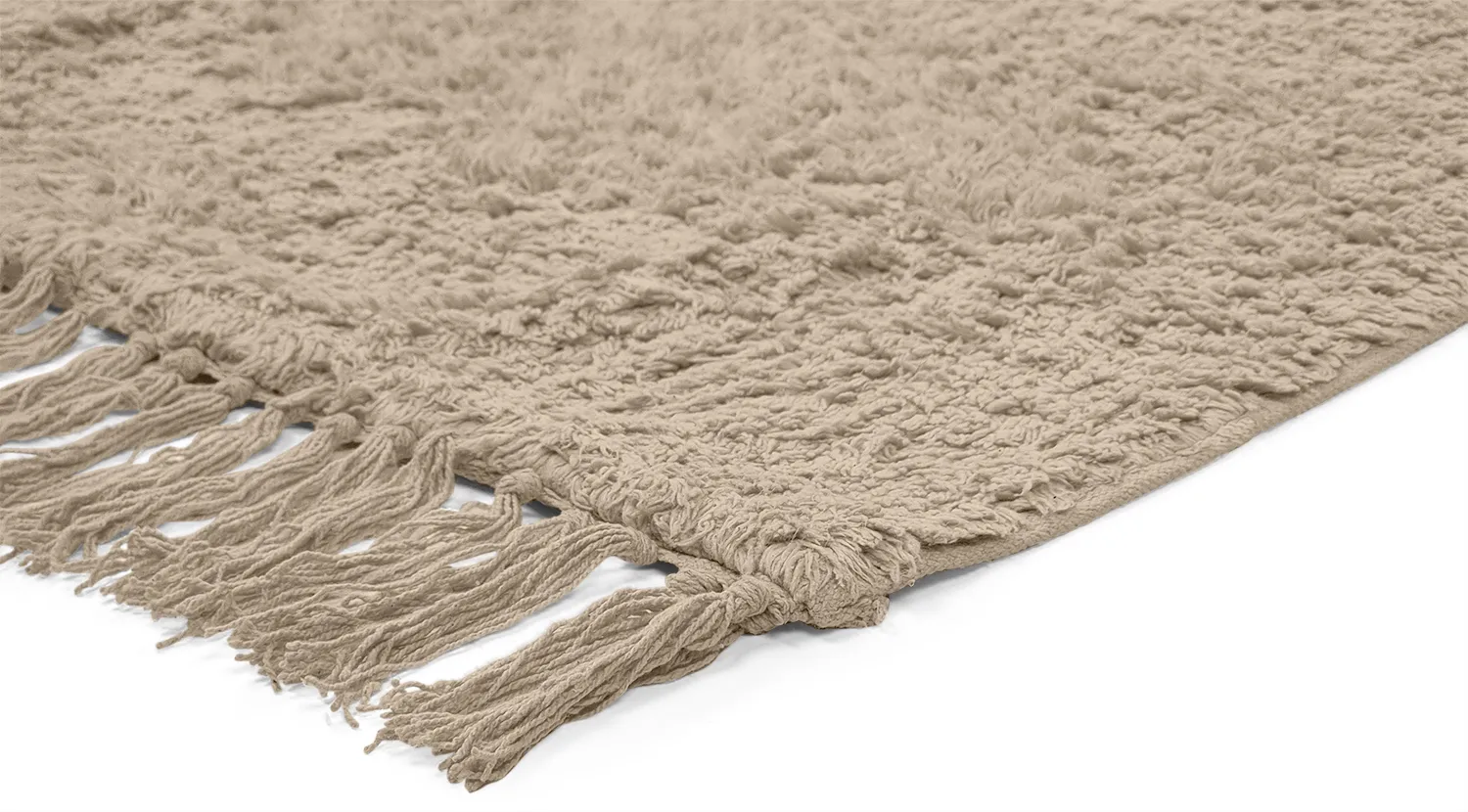 Ryatæpper - Alba Natural Cotton Shaggy (beige)