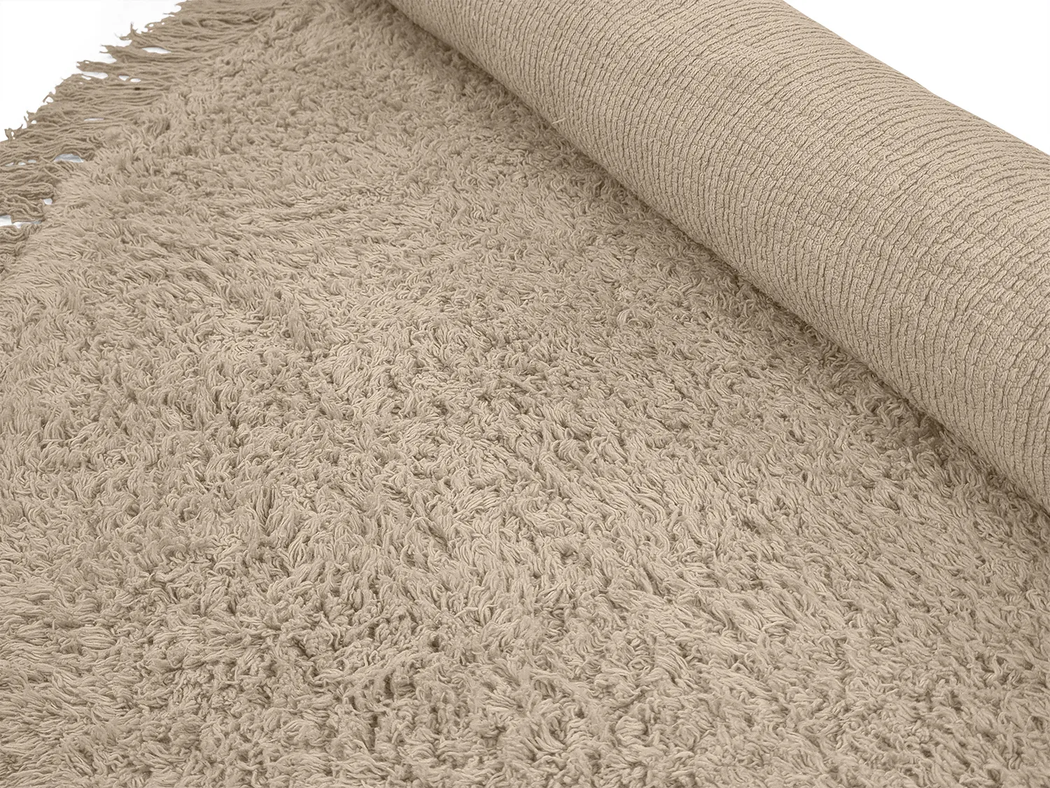 Runde tæpper - Alba Natural Cotton Shaggy (beige)