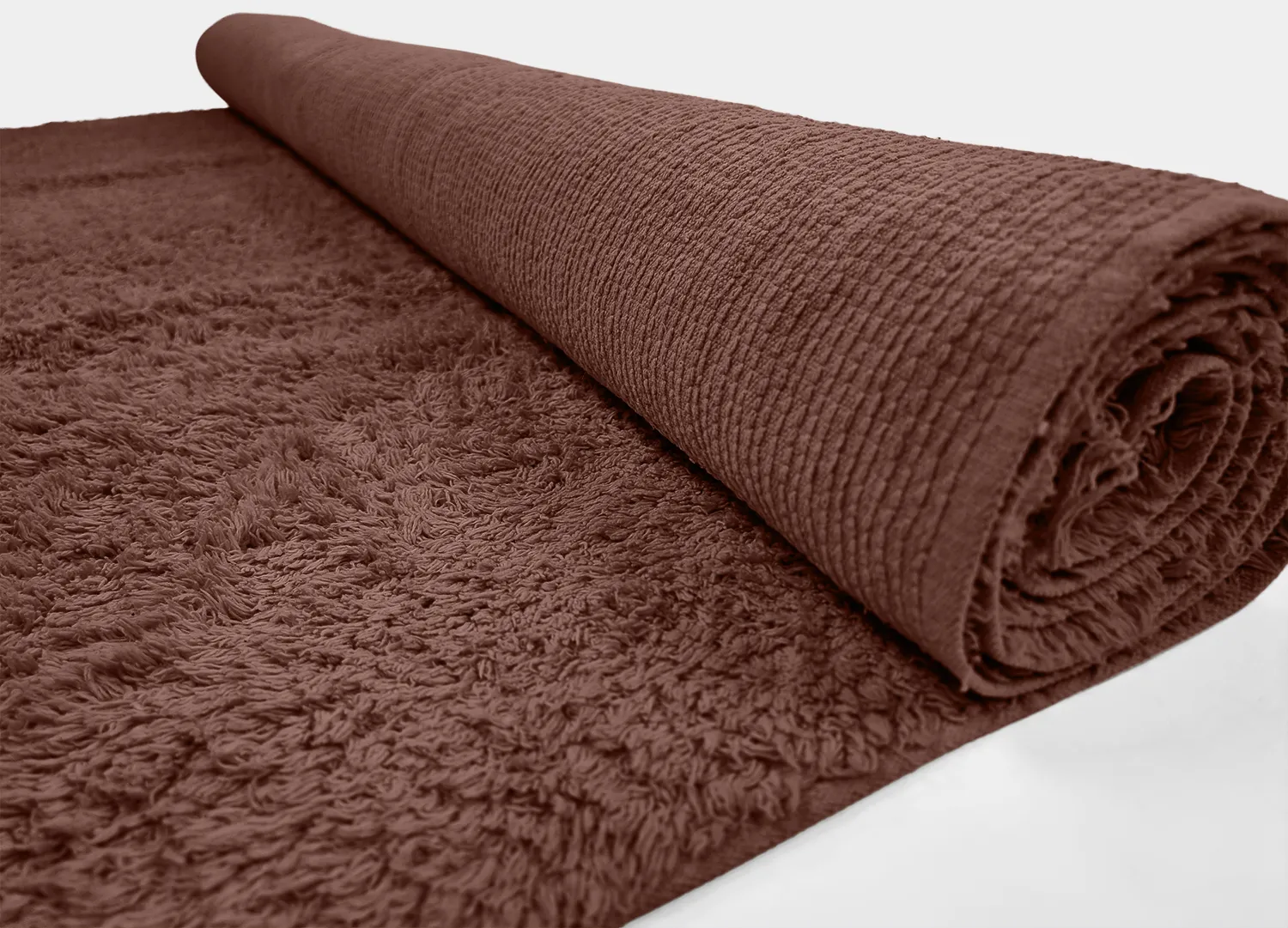 Ryatæpper - Alba Natural Cotton Shaggy (brun)