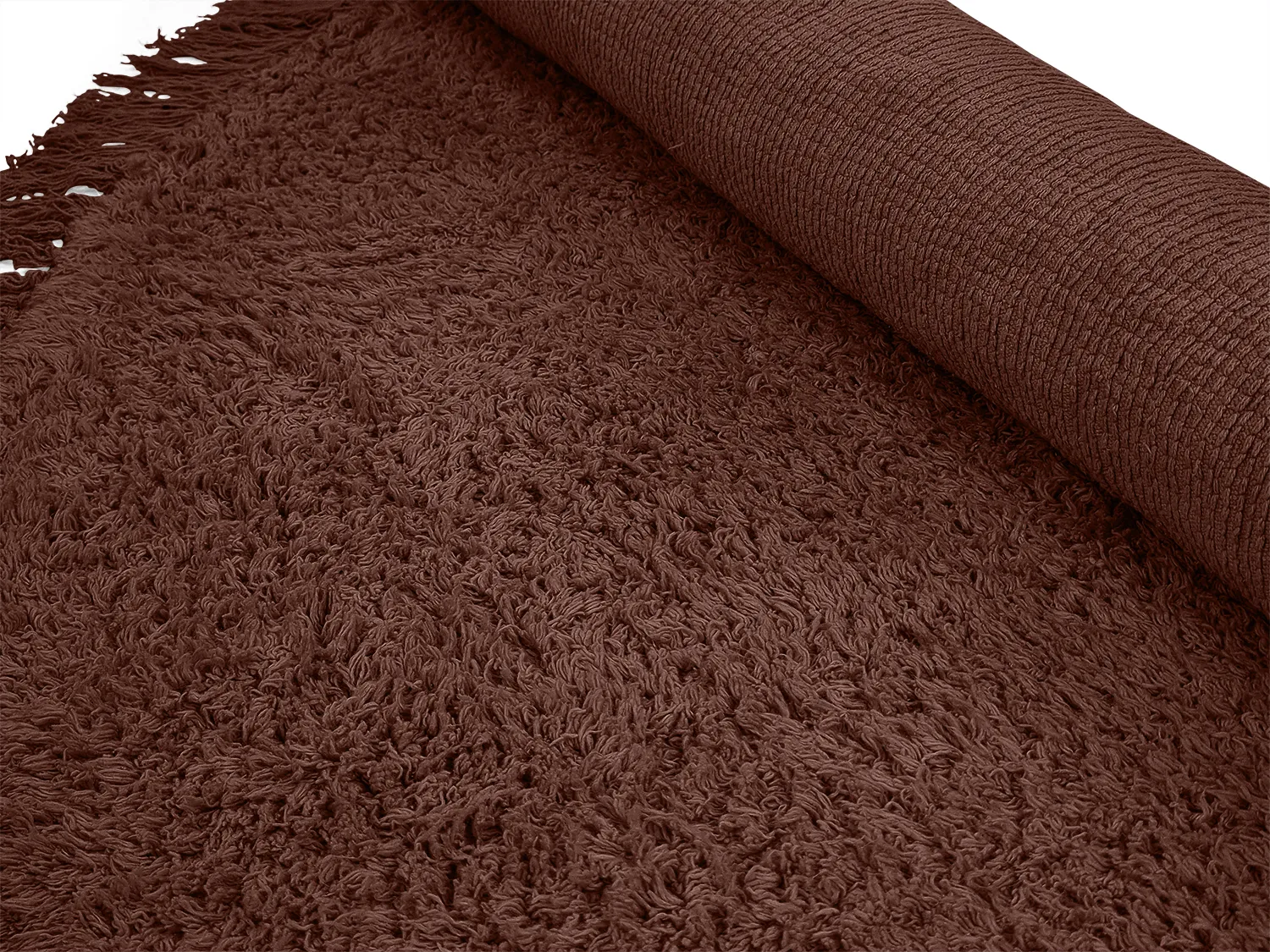 Runde tæpper - Alba Natural Cotton Shaggy (brun)