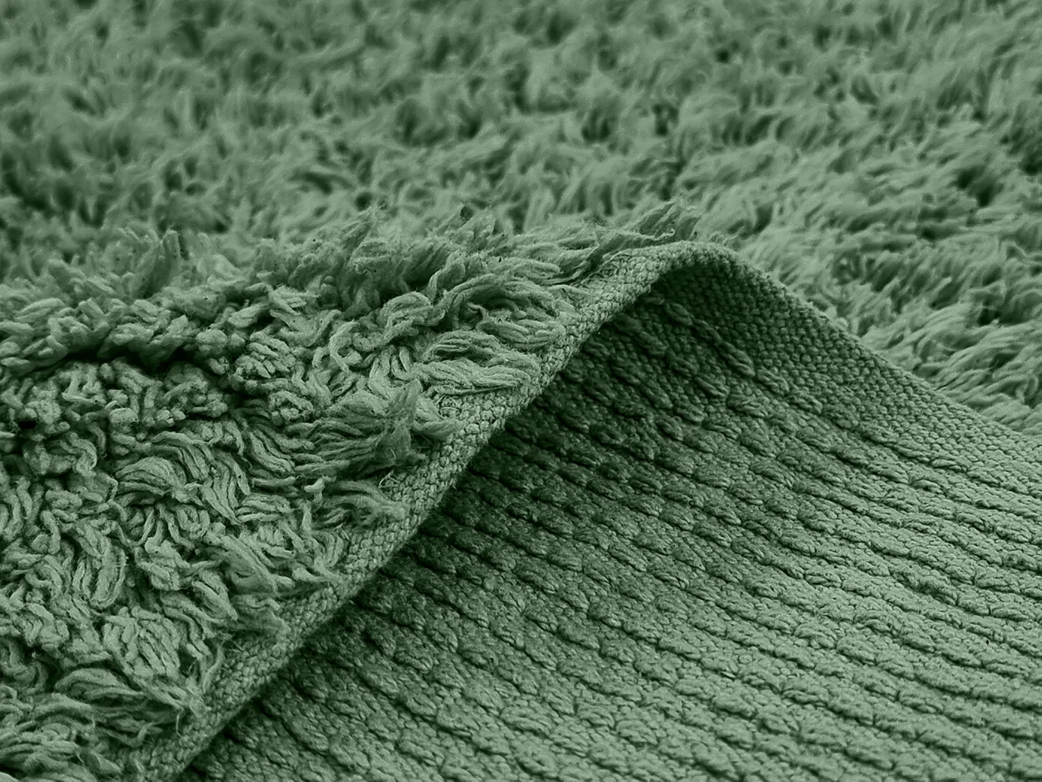 Ryatæpper - Alba Natural Cotton Shaggy (grøn)