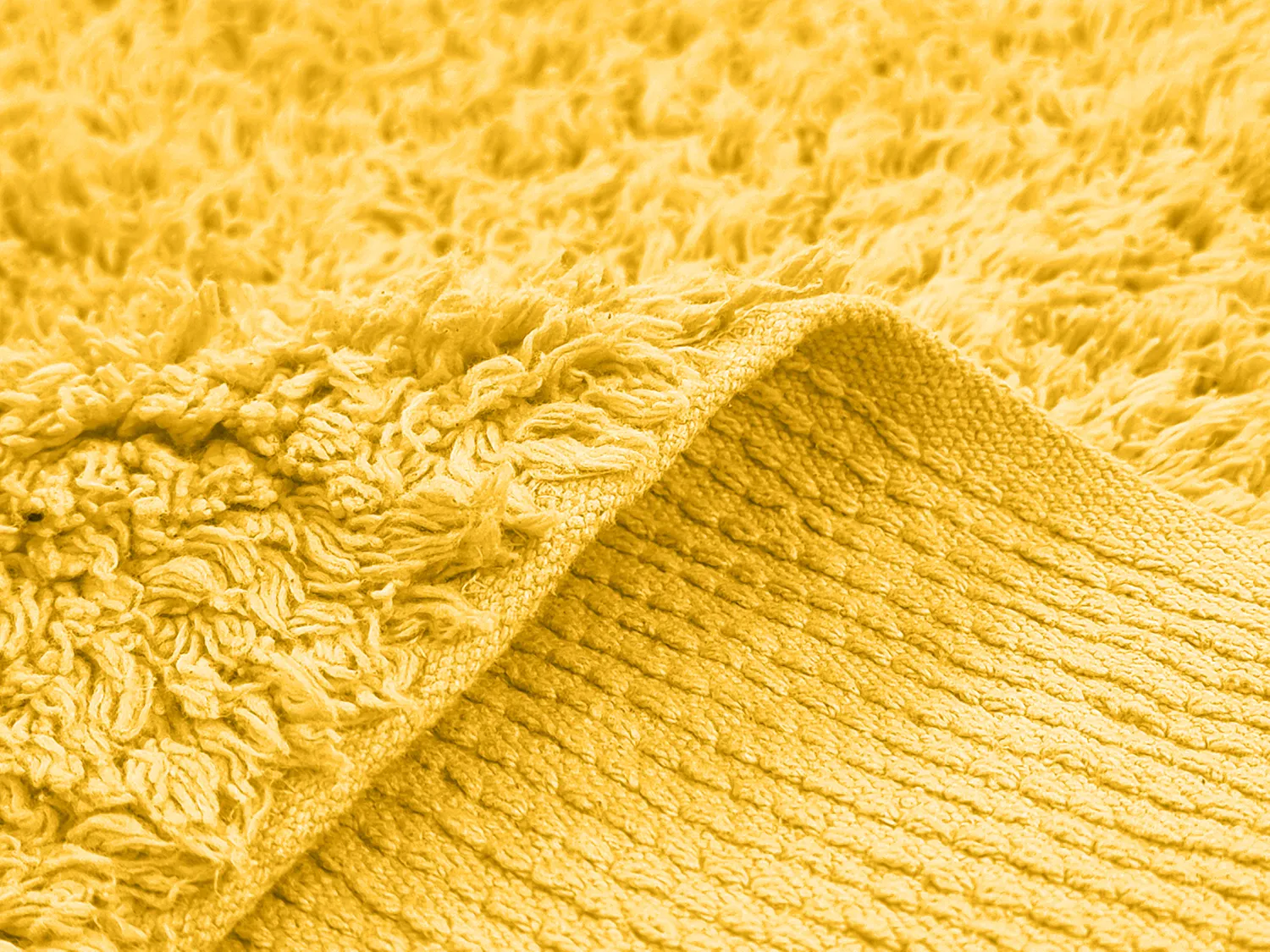 Ryatæpper - Alba Natural Cotton Shaggy (gul)