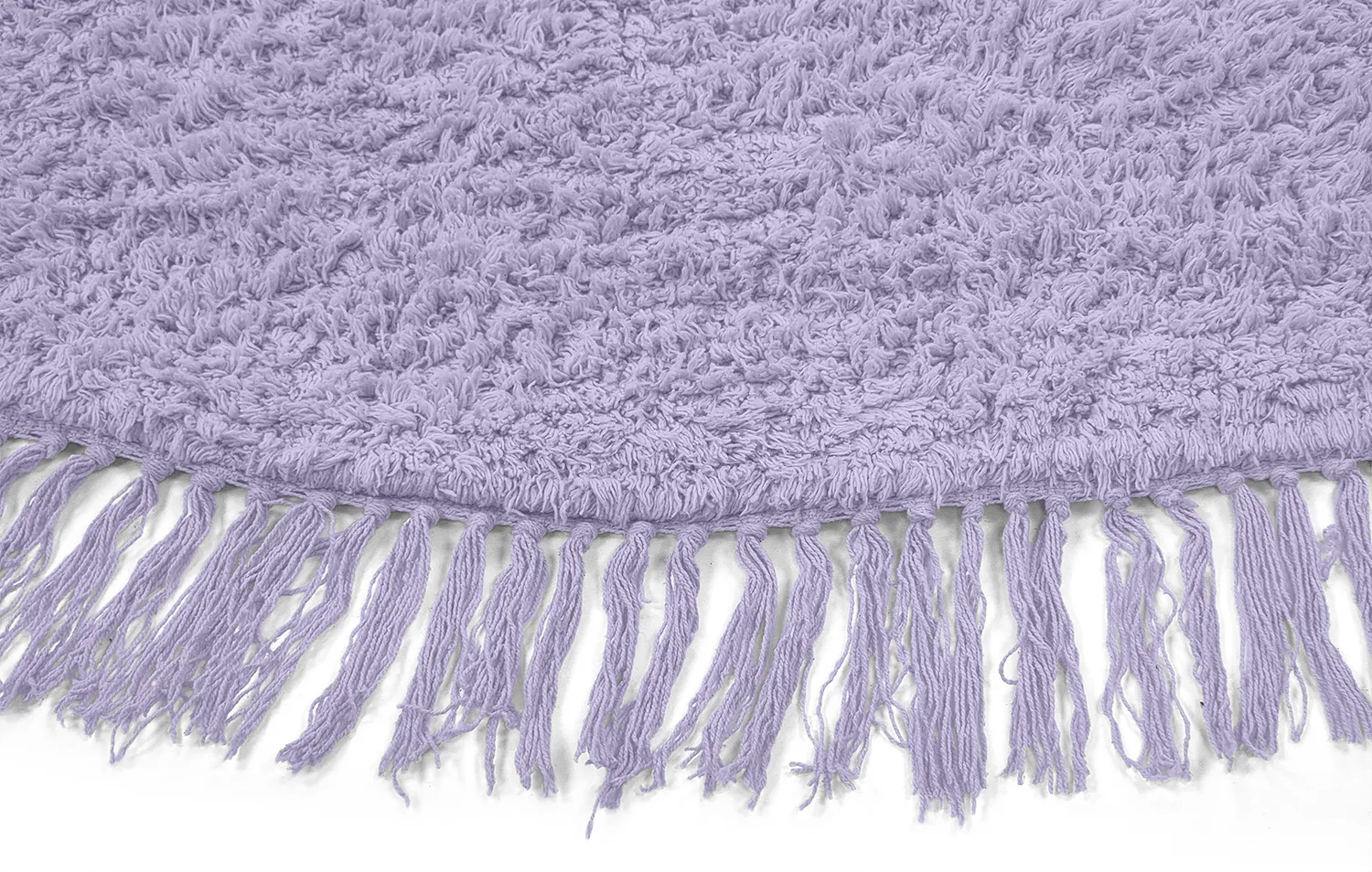 Runde tæpper - Alba Natural Cotton Shaggy (lilla)