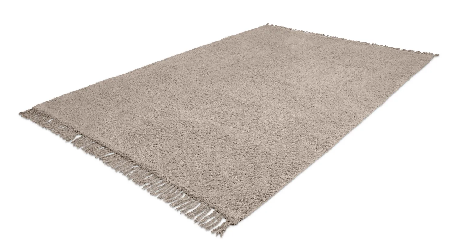 Ryatæpper - Alba Natural Cotton Shaggy (taupe)