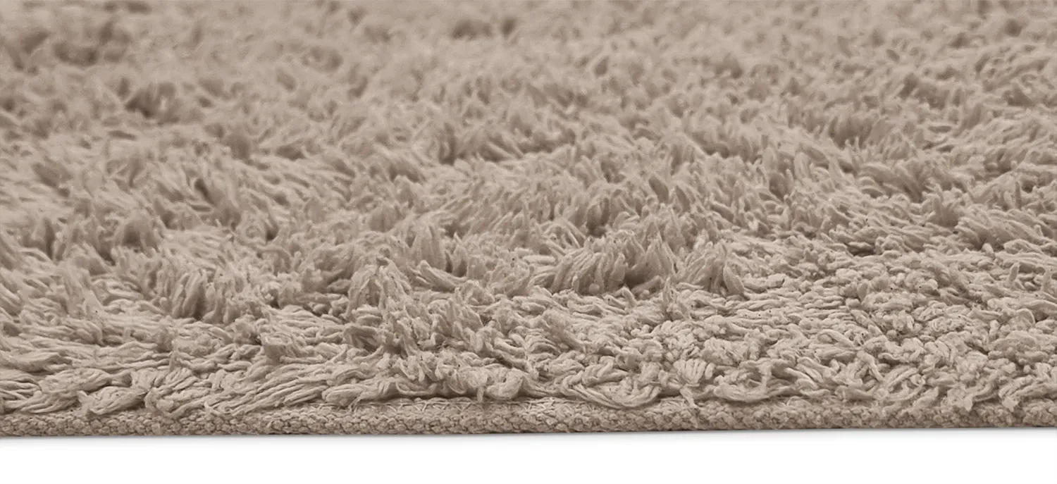 Ryatæpper - Alba Natural Cotton Shaggy (taupe)