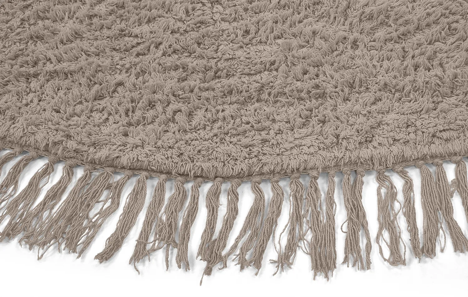 Runde tæpper - Alba Natural Cotton Shaggy (taupe)