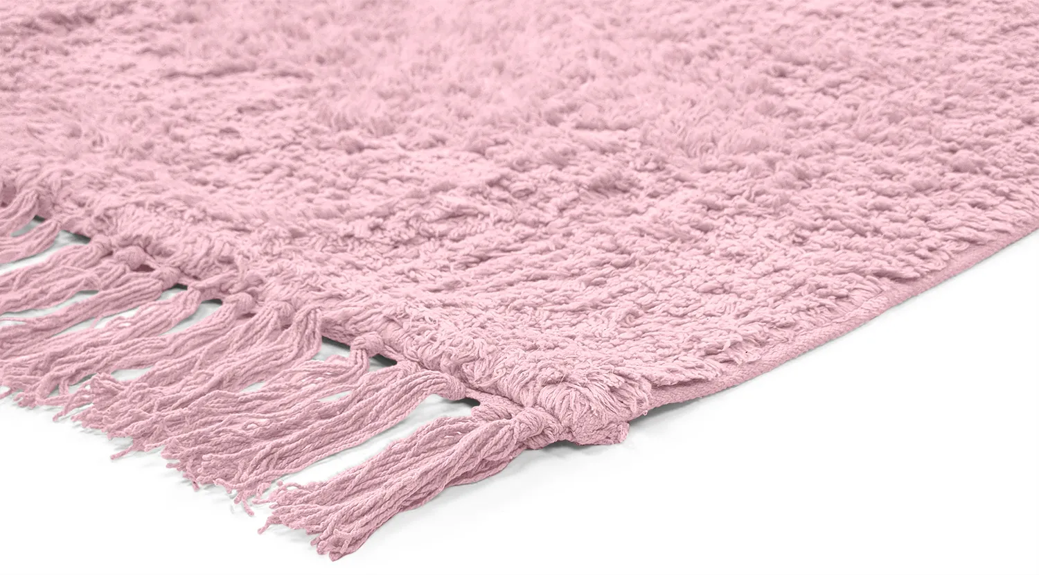 Ryatæpper - Alba Natural Cotton Shaggy (lyserød)