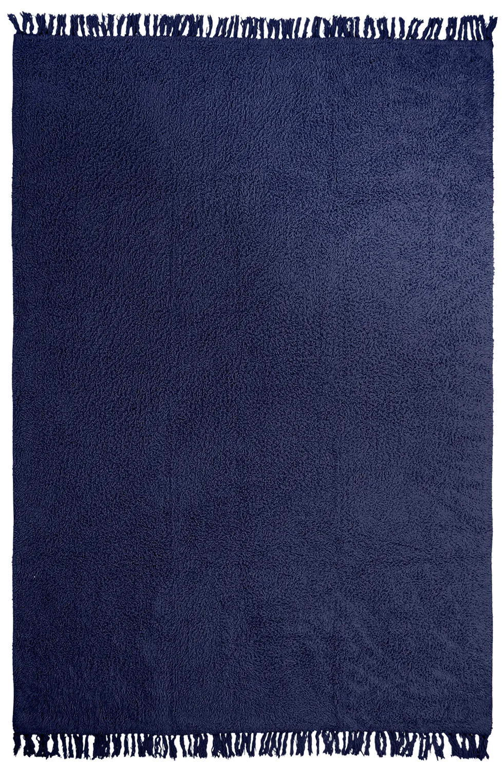 Ryatæpper - Alba Natural Cotton Shaggy (mørkeblå)