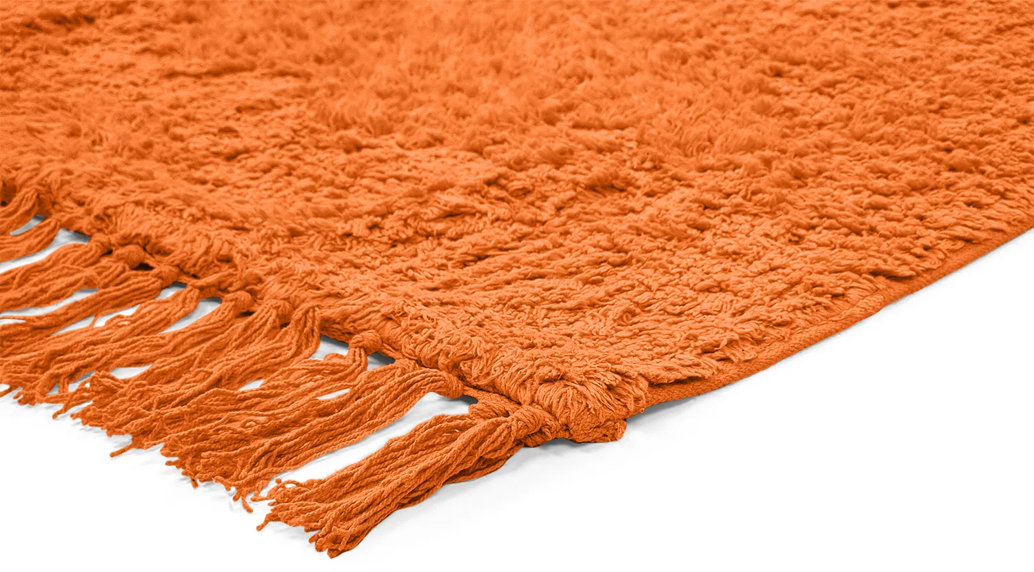 Ryatæpper - Alba Natural Cotton Shaggy (orange)