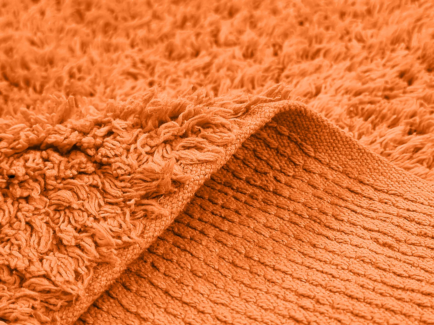 Ryatæpper - Alba Natural Cotton Shaggy (orange)