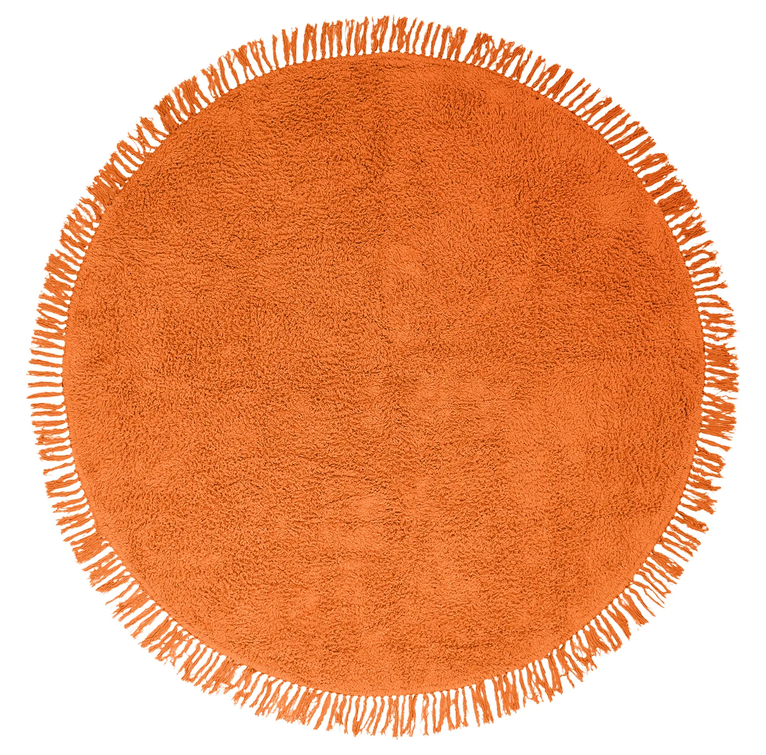 Runde tæpper - Alba Natural Cotton Shaggy (orange)