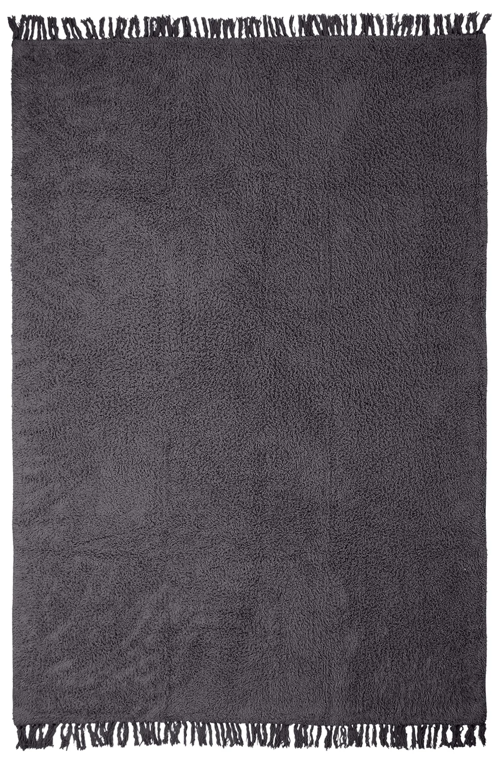 Ryatæpper - Alba Natural Cotton Shaggy (sort)