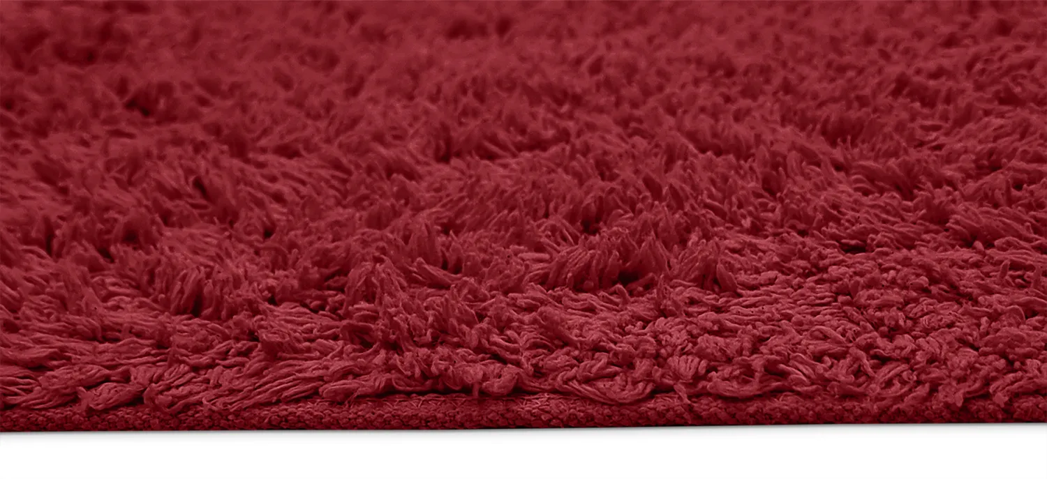 Ryatæpper - Alba Natural Cotton Shaggy (bordeaux)
