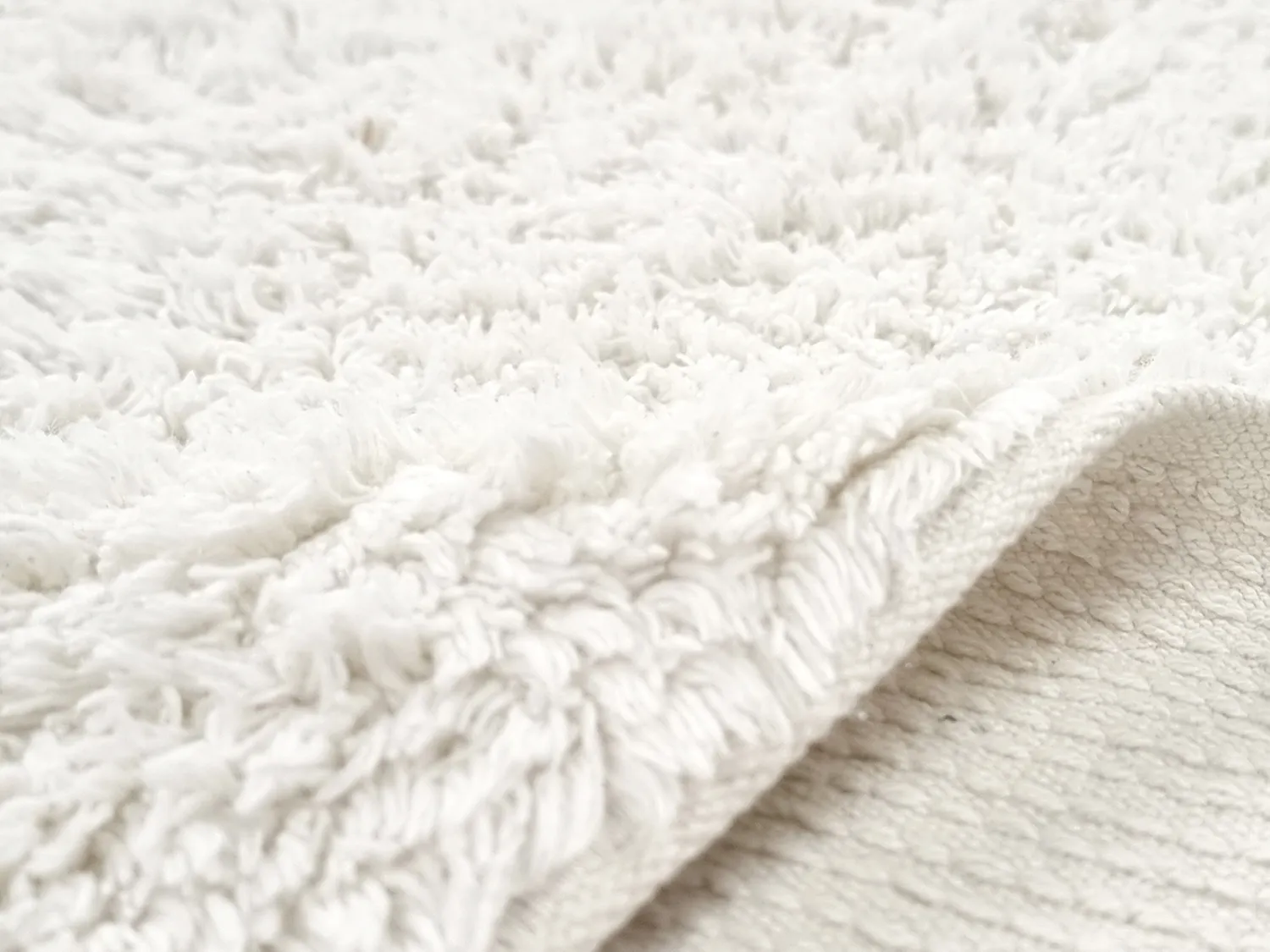 Ryatæpper - Alba Natural Cotton Shaggy (hvid)