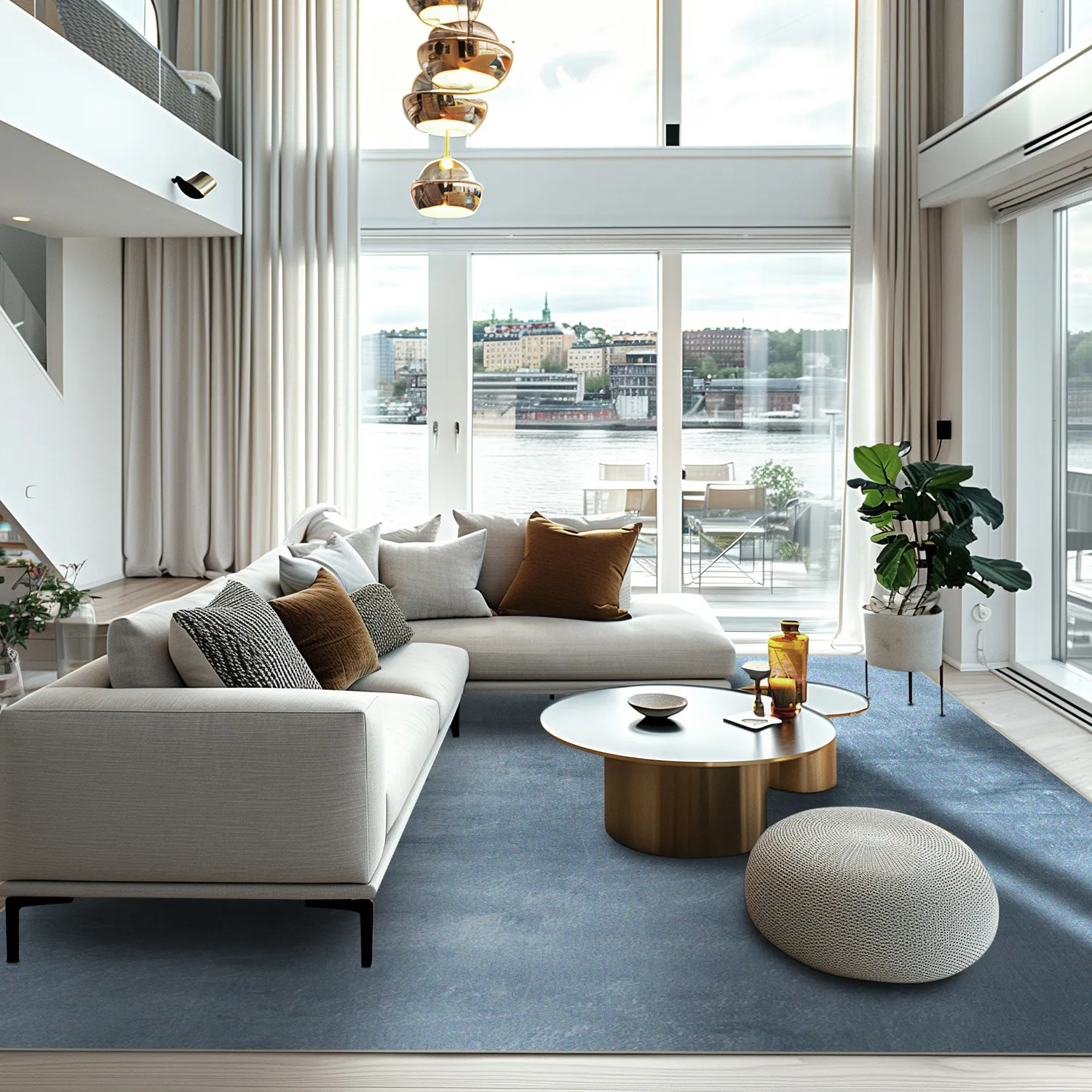 Wilton-tæppe - Artena (blålig grå)