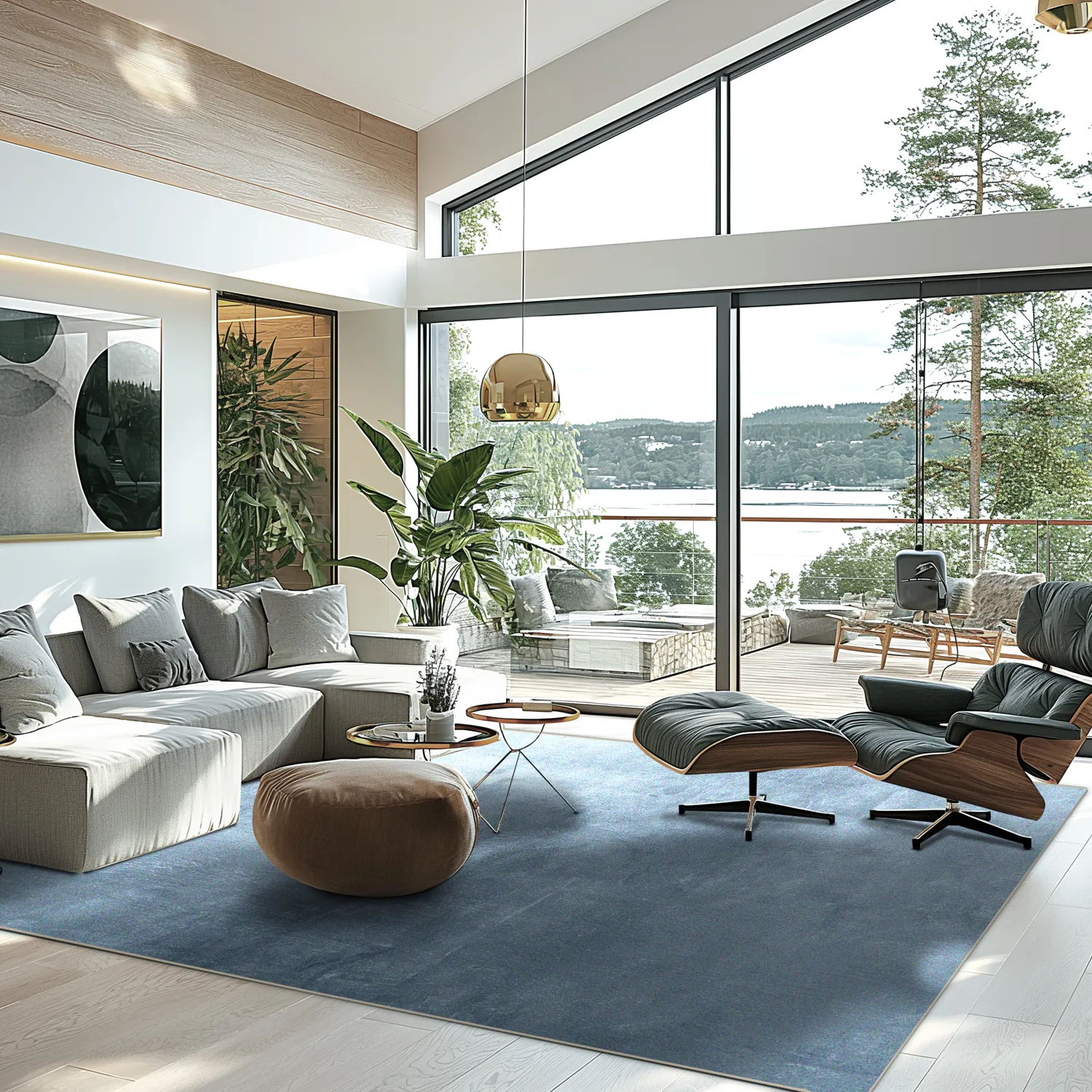 Wilton-tæppe - Artena (blålig grå)