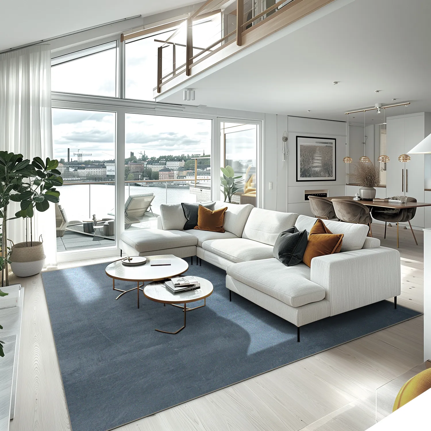 Wilton-tæppe - Artena (blålig grå)