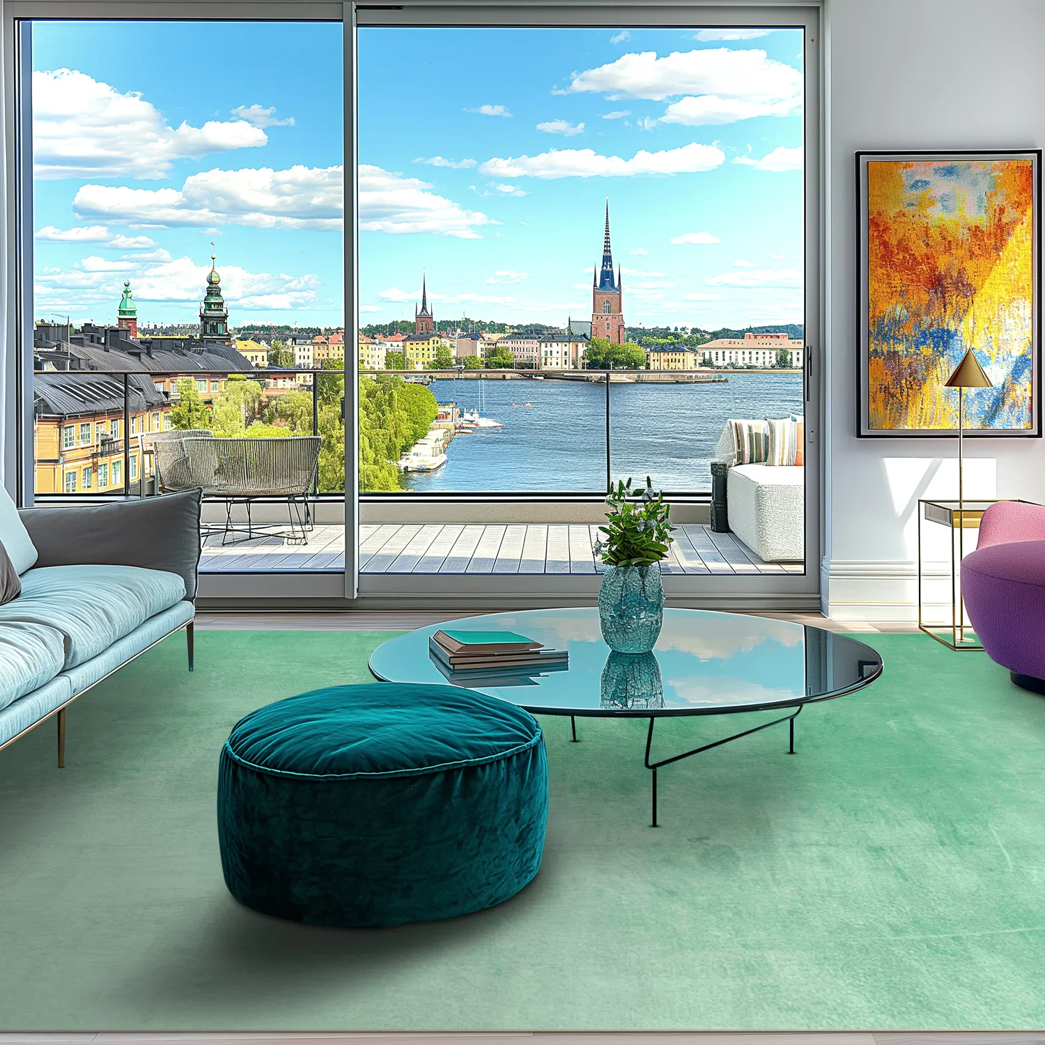 Wilton-tæppe - Artena (lysegrøn)