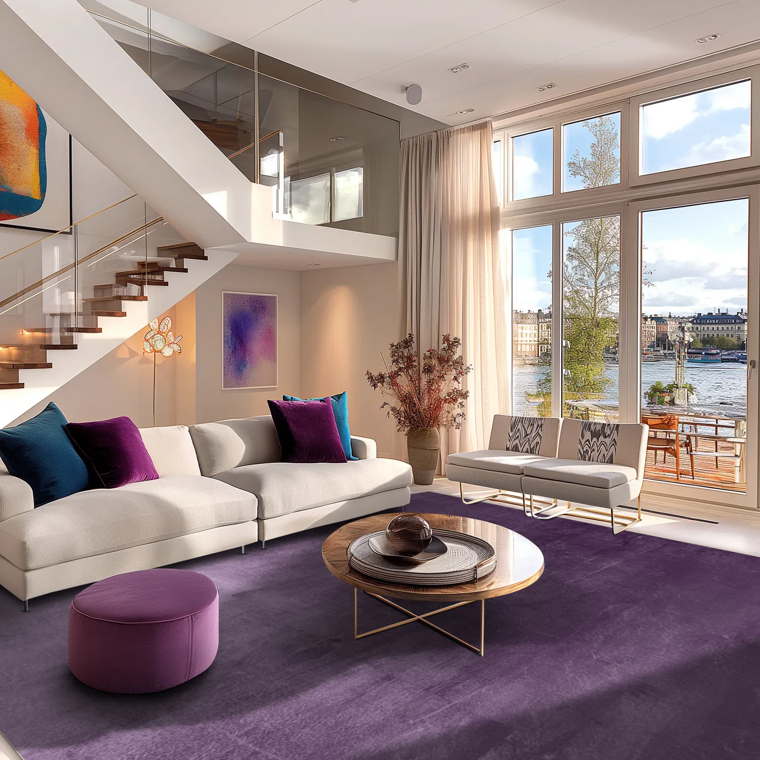 Wilton-tæppe - Artena (lilla)