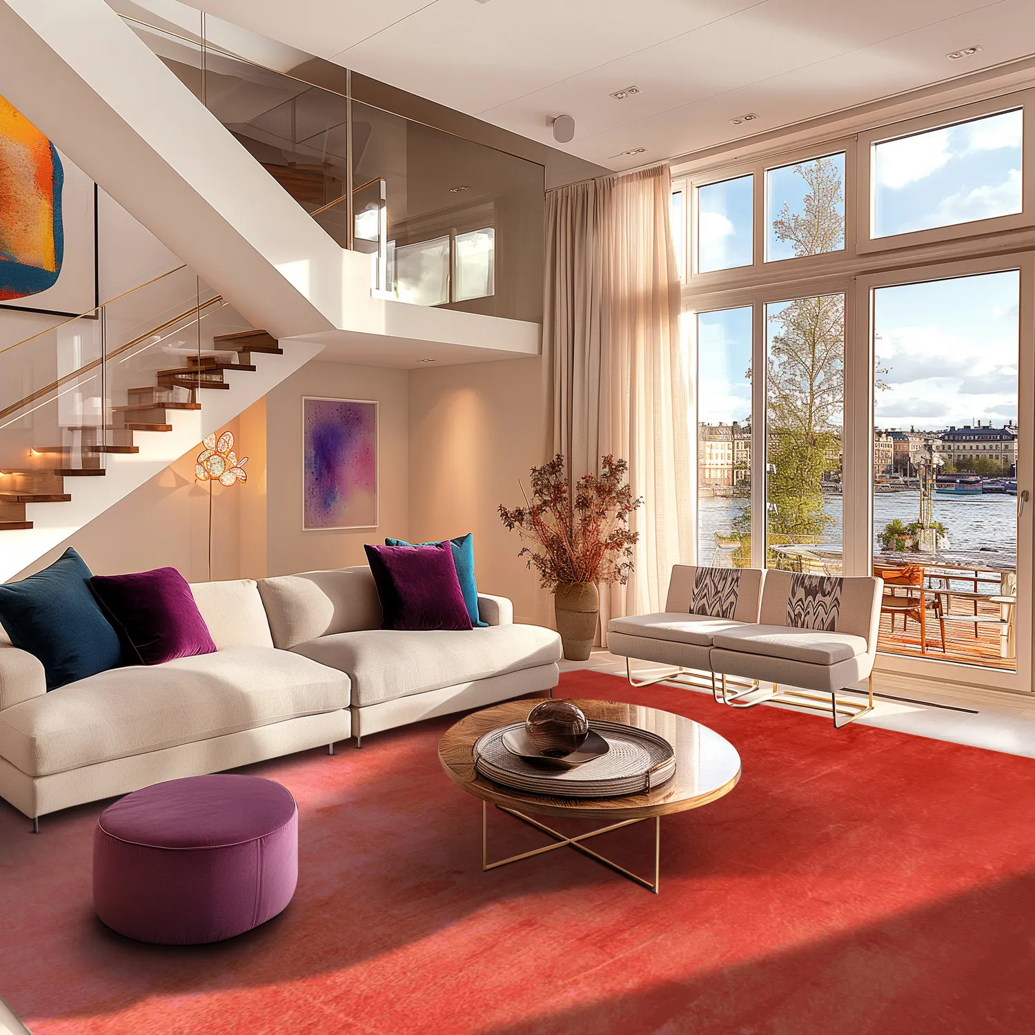 Wilton-tæppe - Artena (rød)