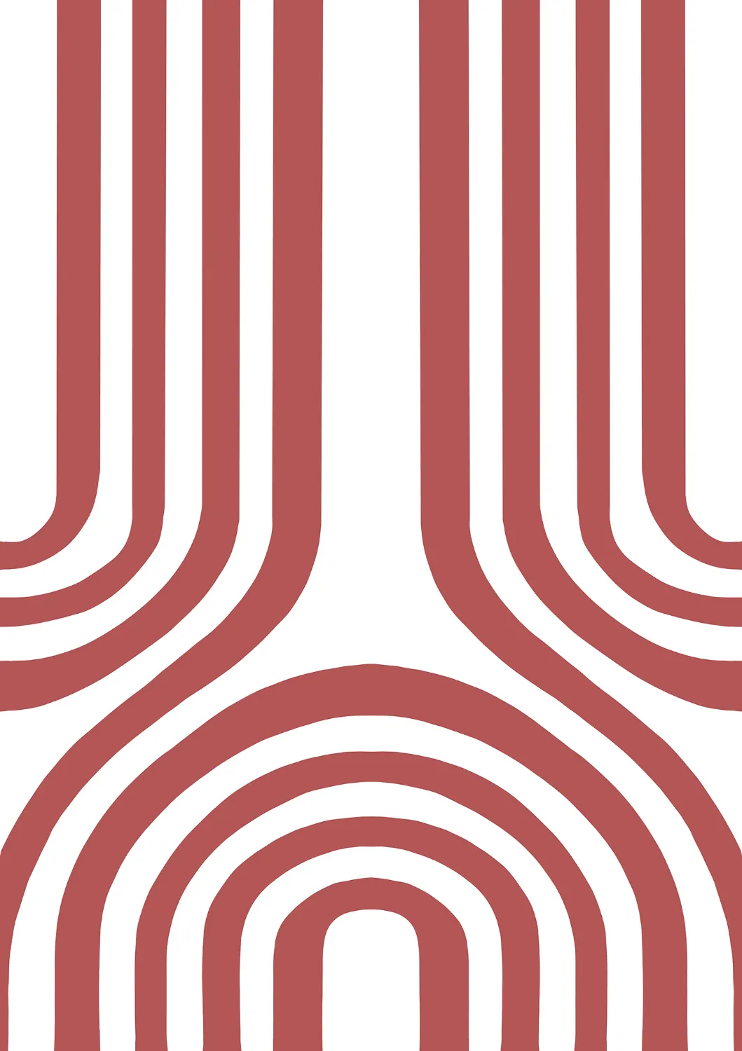 Wilton-tæppe - Obidos (rød/hvid)