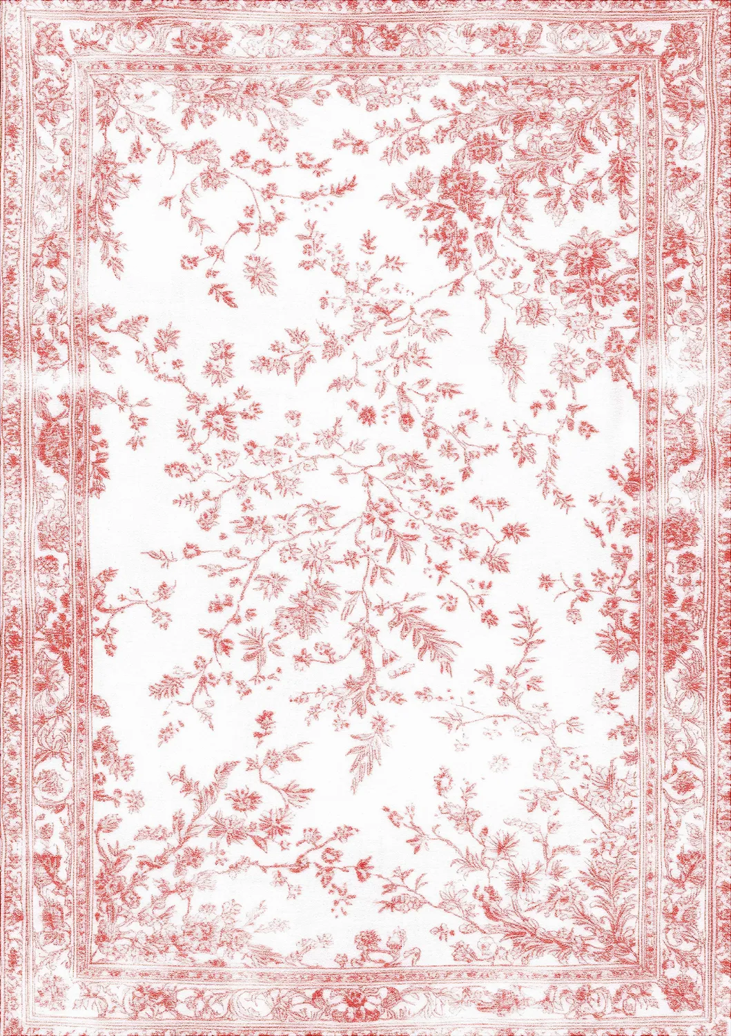 Wilton-tæppe - Tulum (lyserød/hvid)