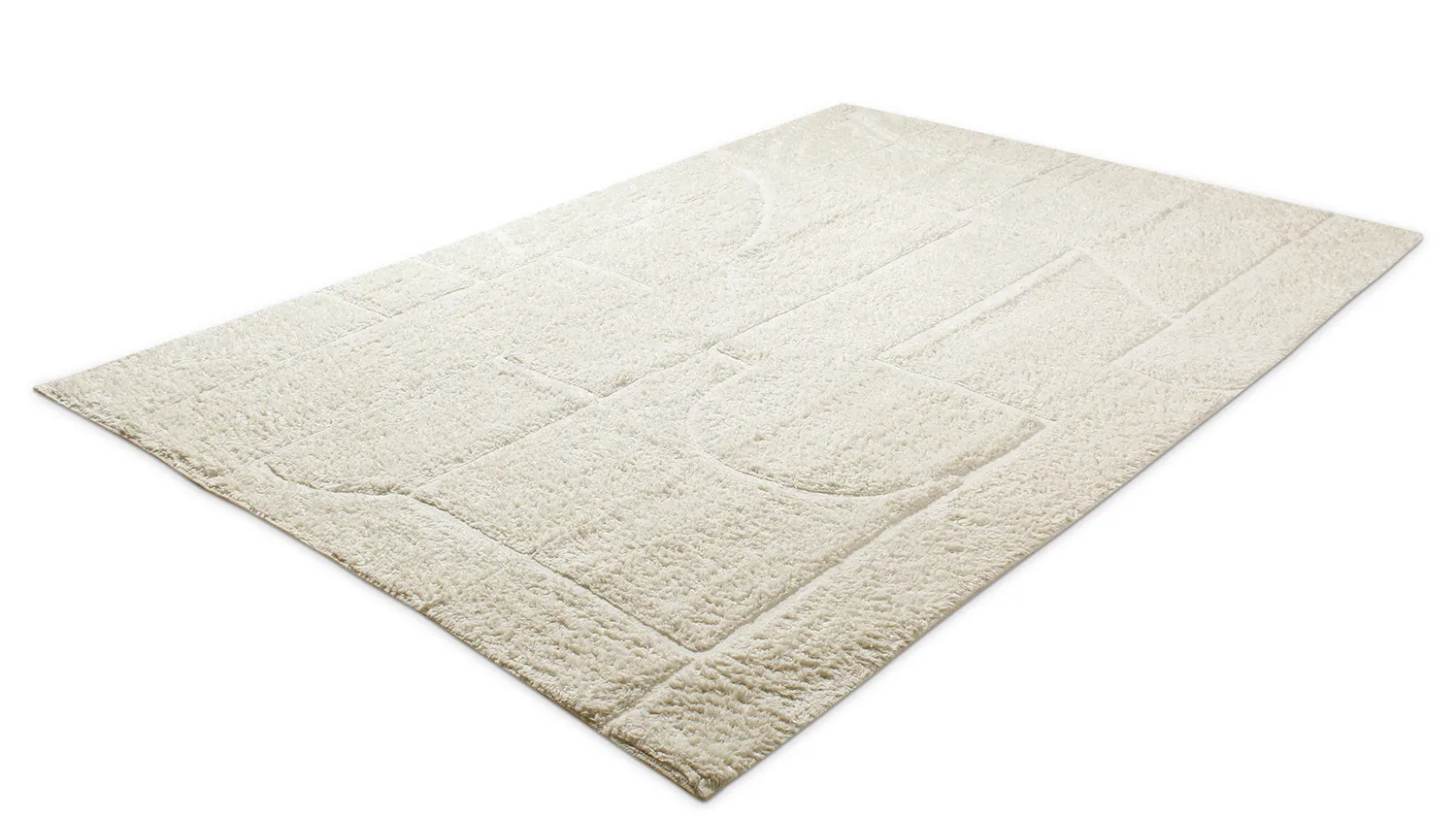 Ryatæpper - Cremona Natural Cotton Shaggy (offwhite)