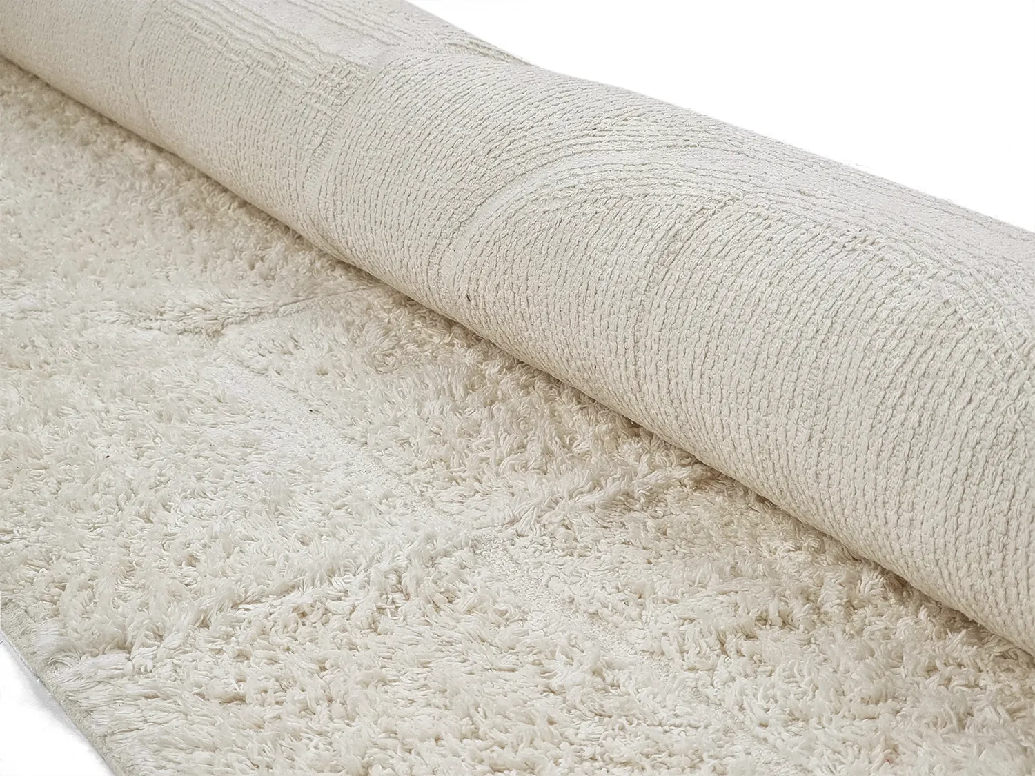 Ryatæpper - Cremona Natural Cotton Shaggy (offwhite)