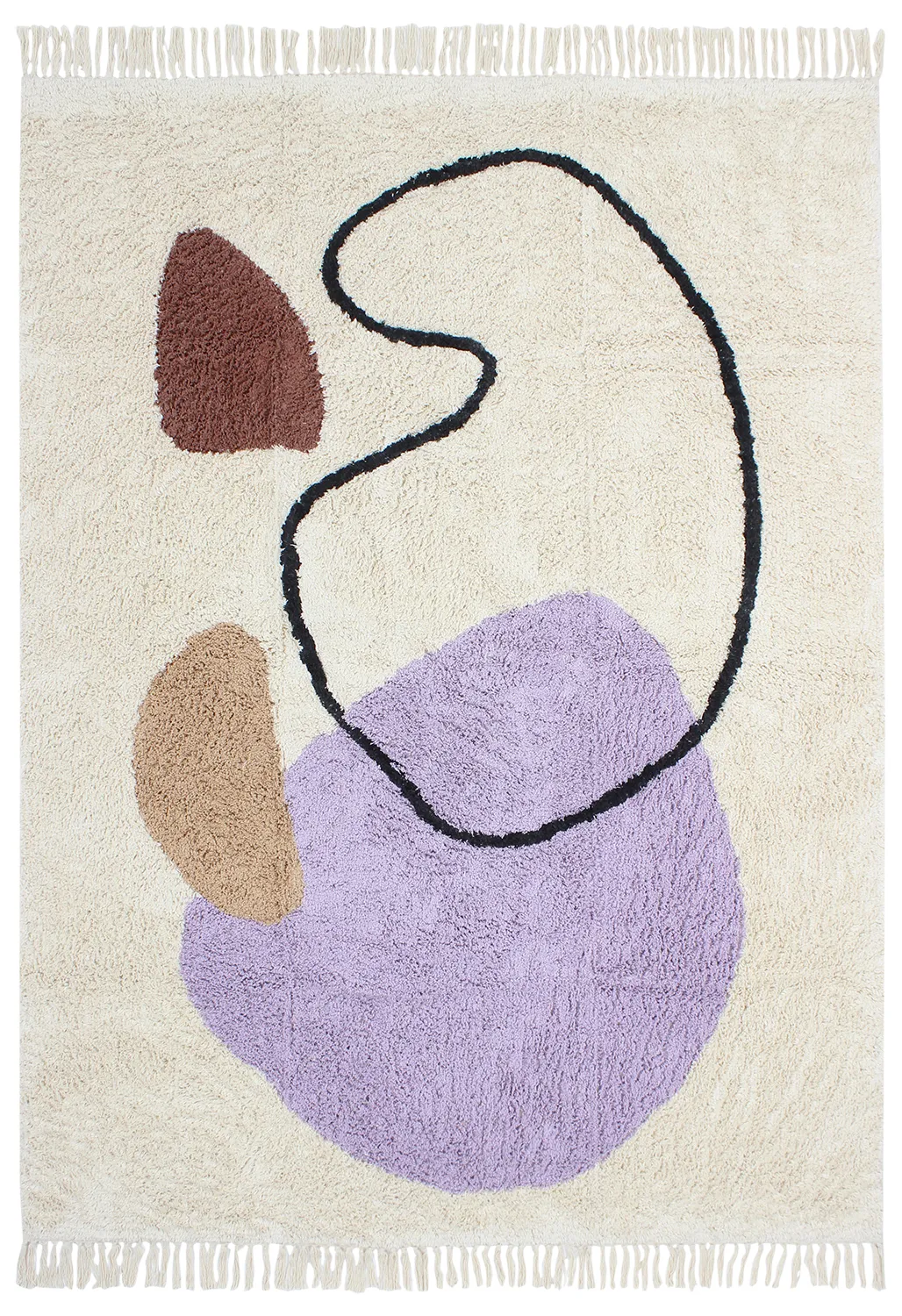 Ryatæpper - Londa Natural Cotton Shaggy (multi)