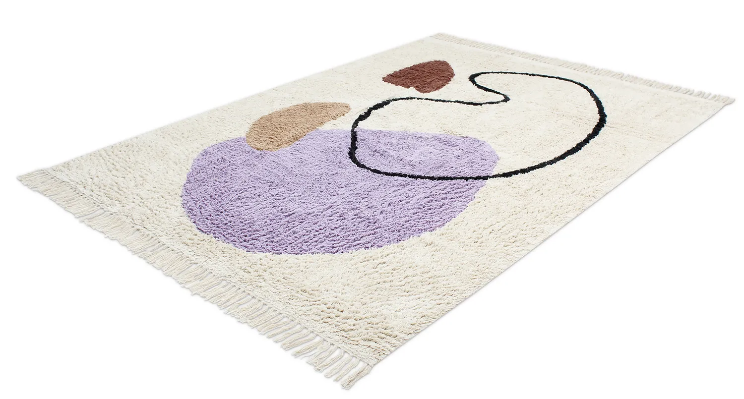 Ryatæpper - Londa Natural Cotton Shaggy (multi)