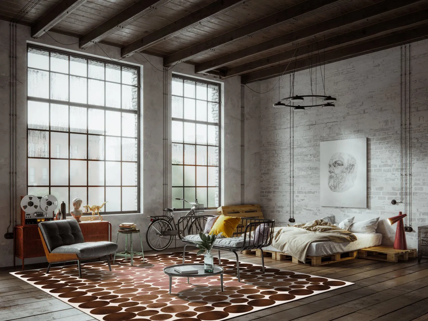 Wilton-tæppe - Marineo (brun)