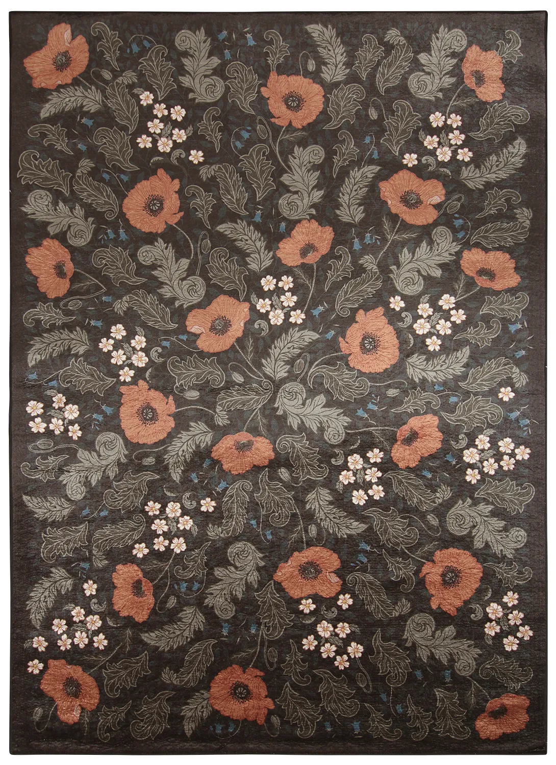 Wilton-tæppe - Poppy (sort)