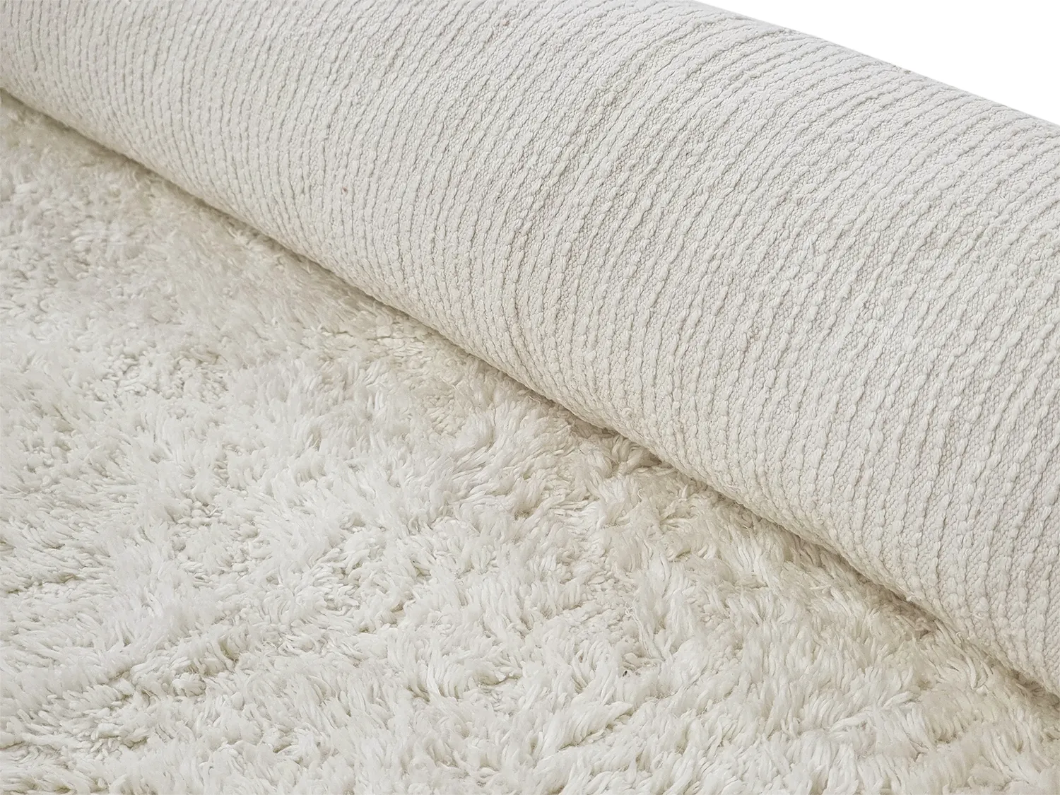 Ryatæpper - Sion Natural Cotton Shaggy (offwhite)