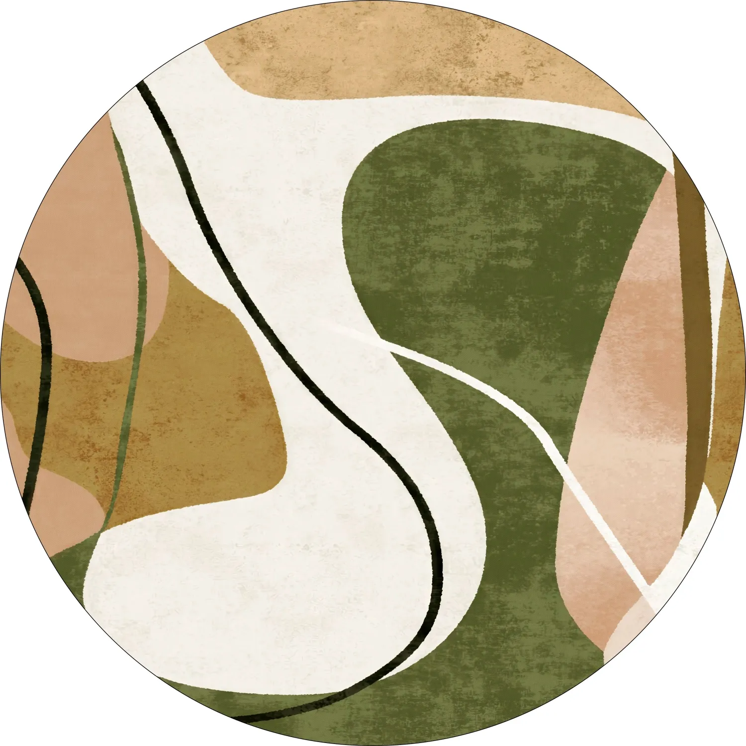 Rundt tæppe - Cressida (flerfarvet)