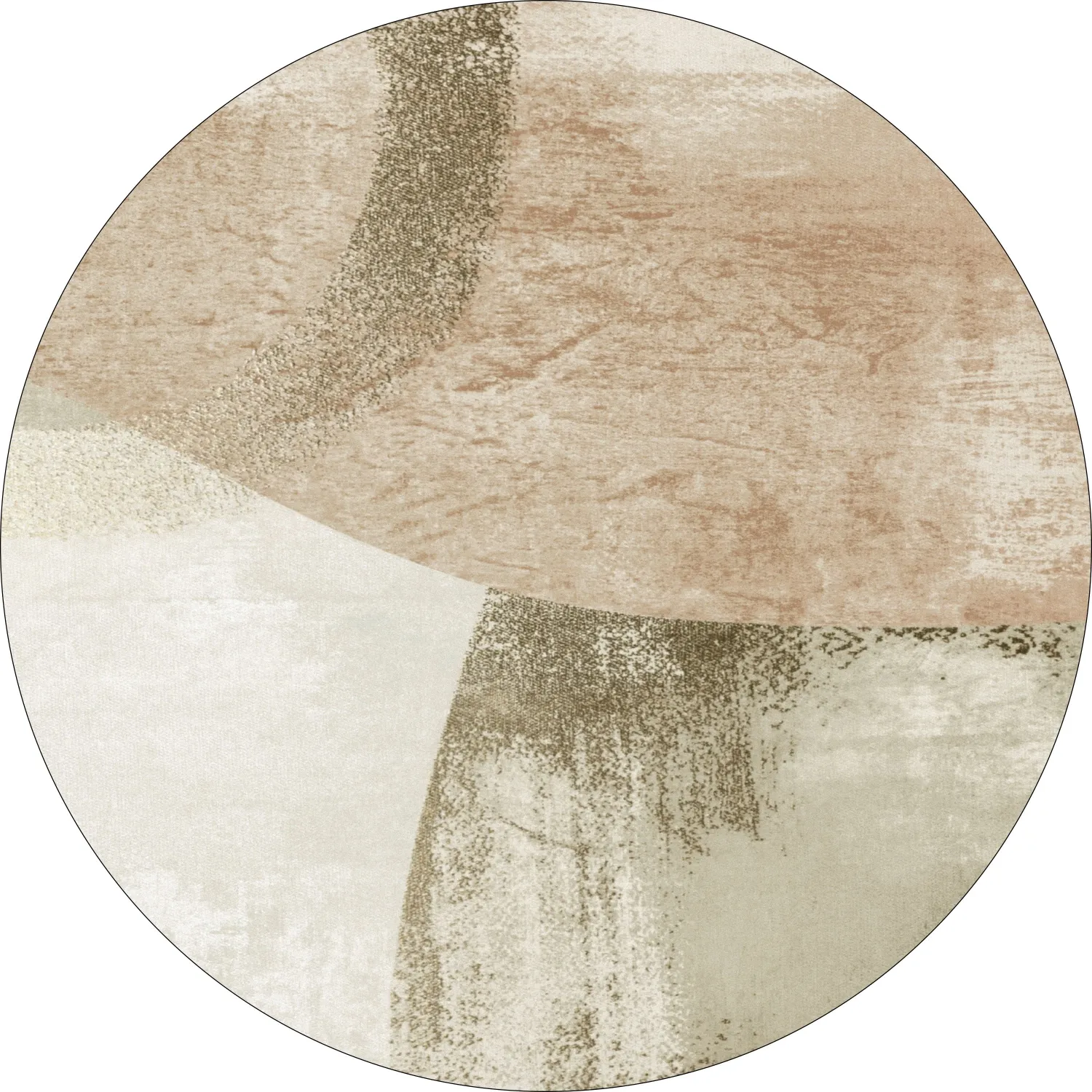 Rundt tæppe - Fia (lyserød/multi)