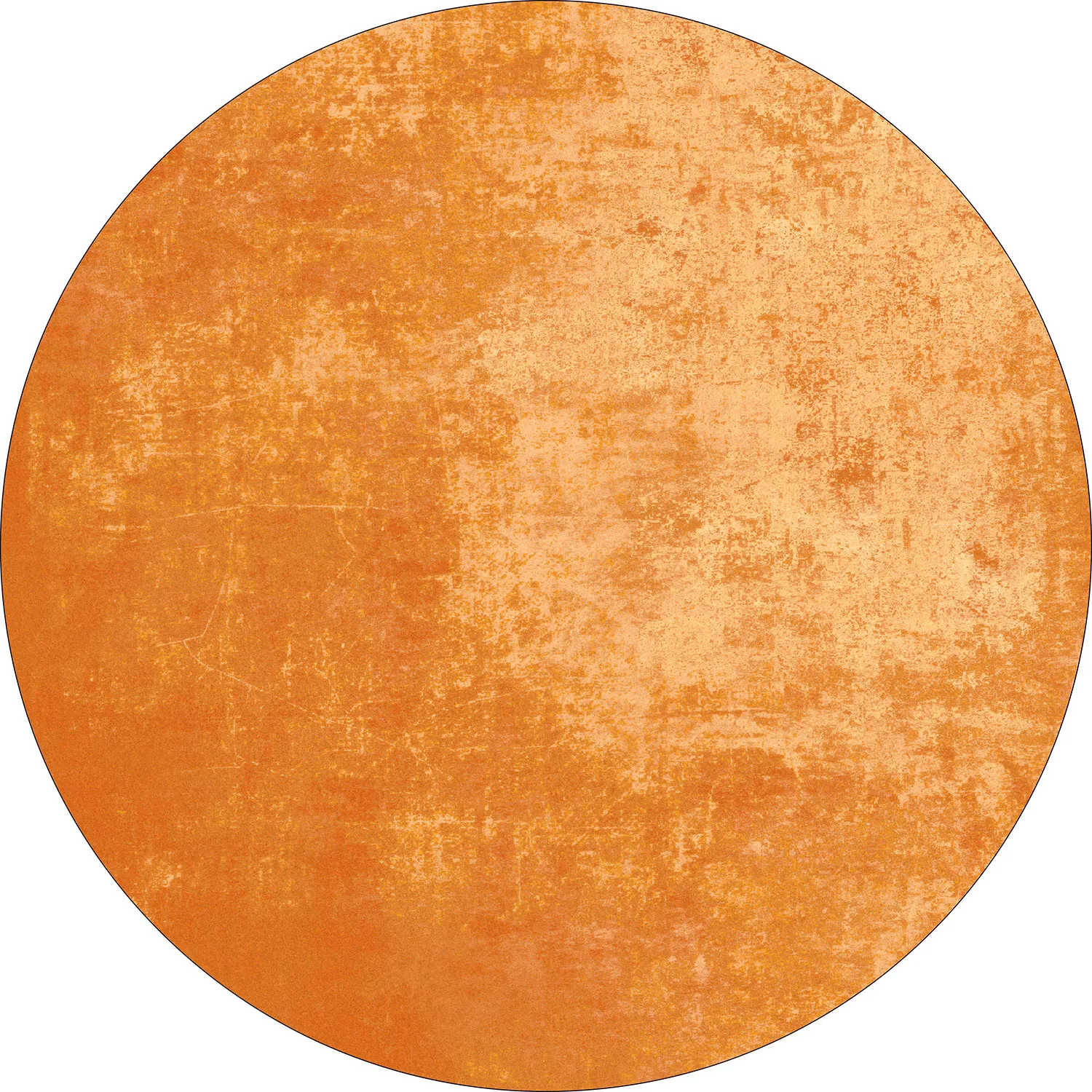 Rundt tæppe - Lynton (orange)