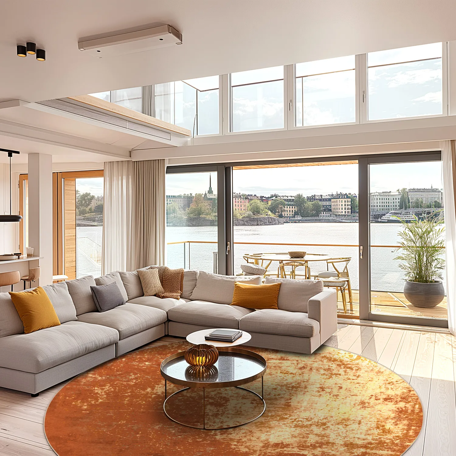 Rundt tæppe - Lynton (terra cotta)