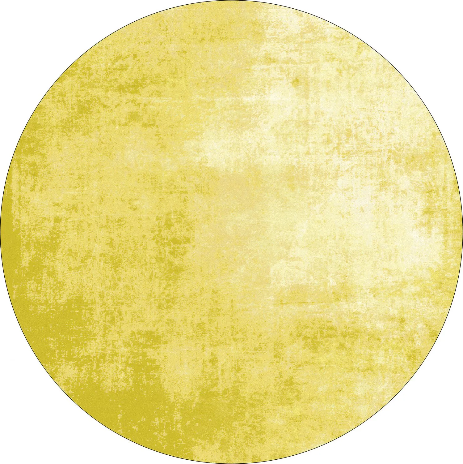 Rundt tæppe - Lynton (gul)