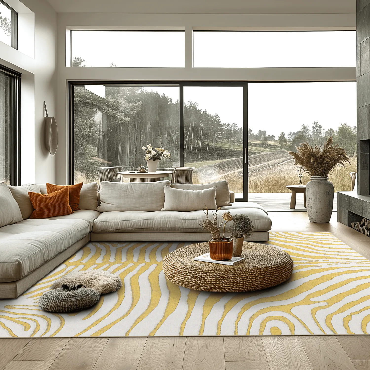 Wilton-tæppe - Zebra (gul)