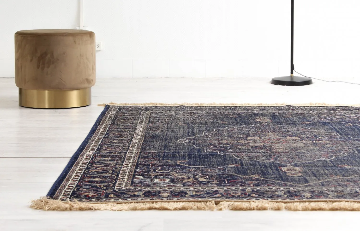 Wilton-tæppe - Pacini (marineblå)