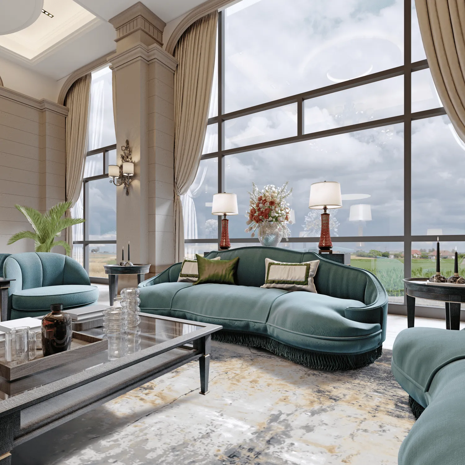 Wilton-tæppe - Melazzo (grå/multi)