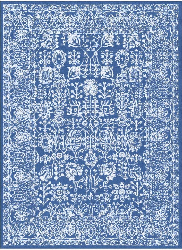 Wilton-tæppe - Menfi (blå)